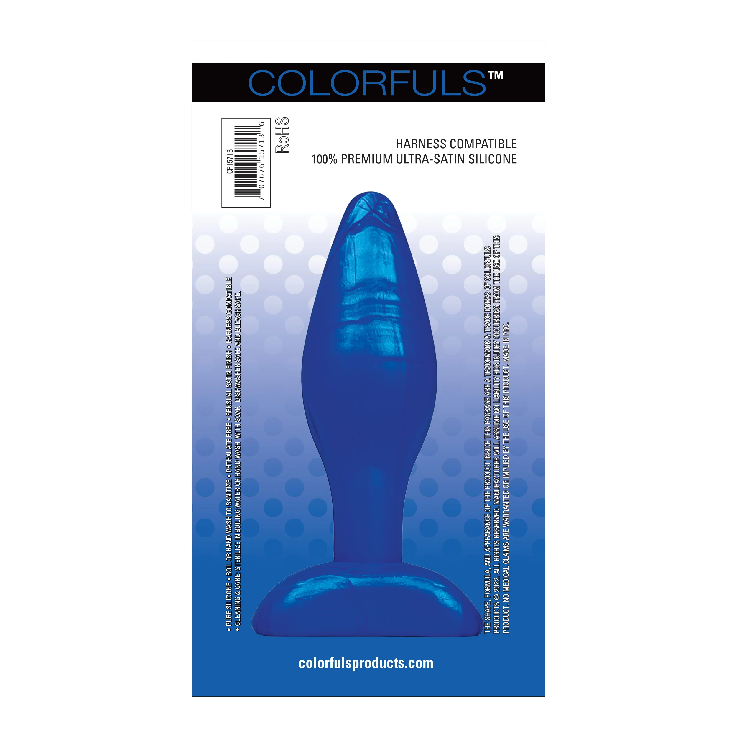 Colorfuls Shades of Silk Medium Blue Butt Plug - Image 4