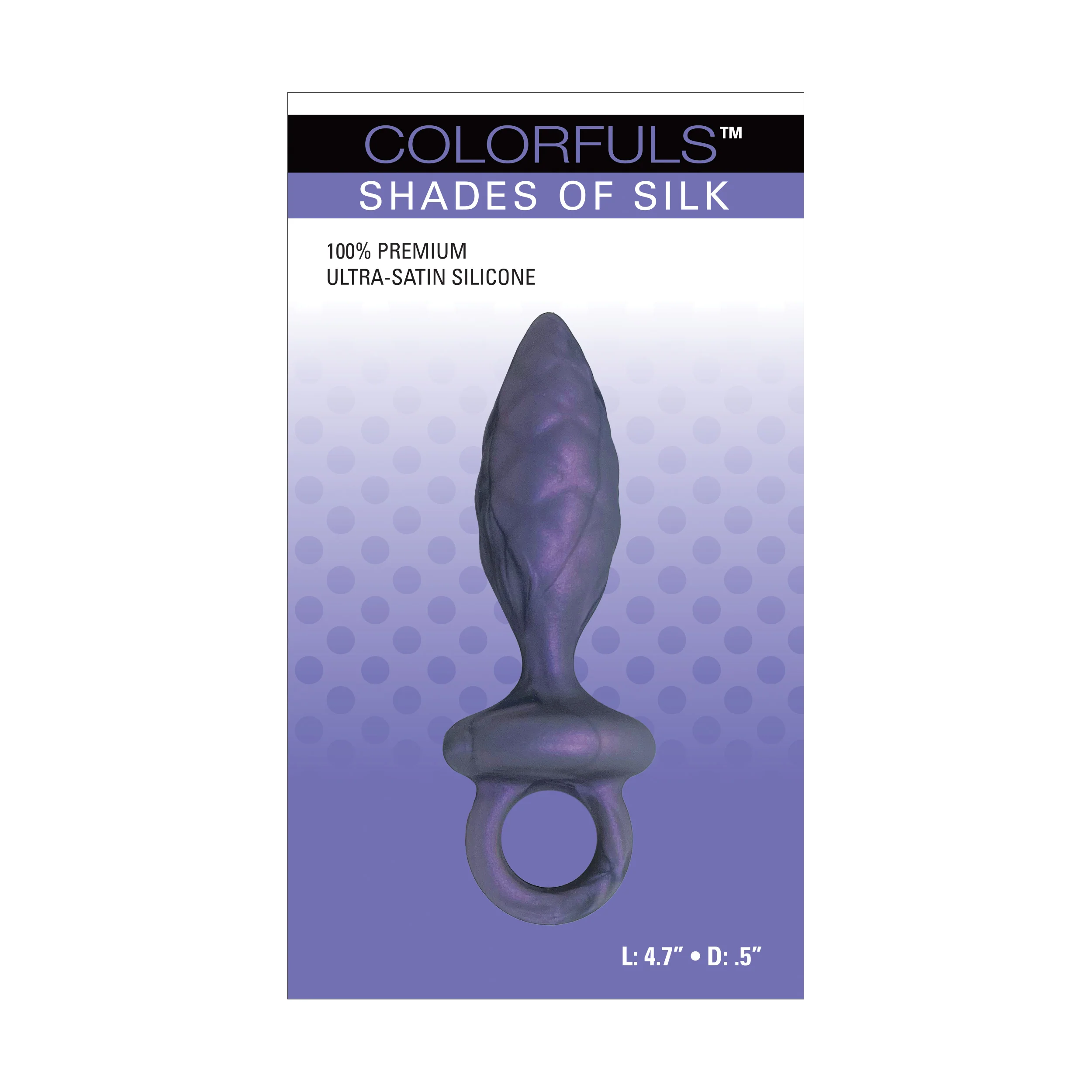 Colorfuls Shade of Silk Textured Purple Butt Plug - Image 3