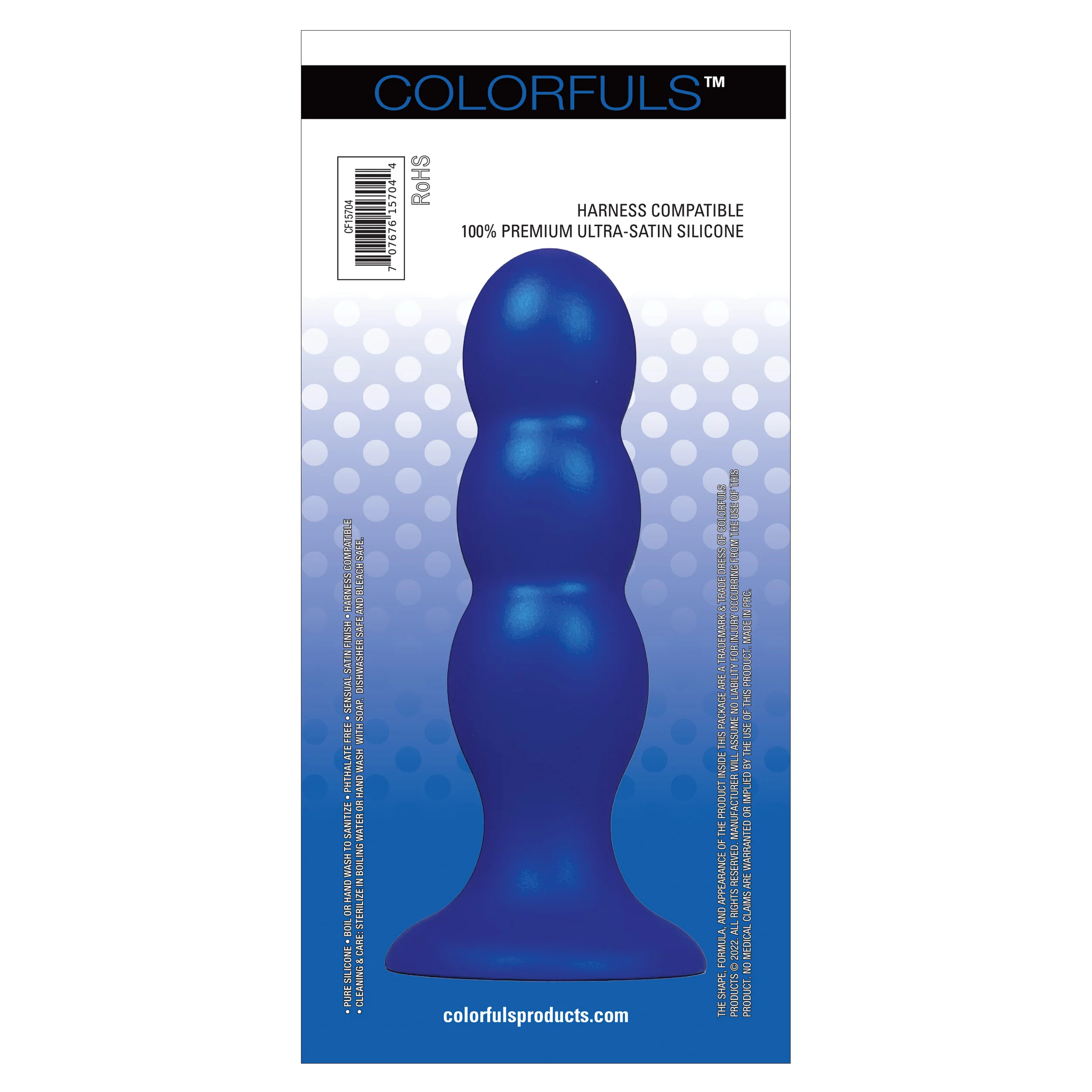 Colorfuls Shades of Silk Blue Tri-Ball Plug - Image 3