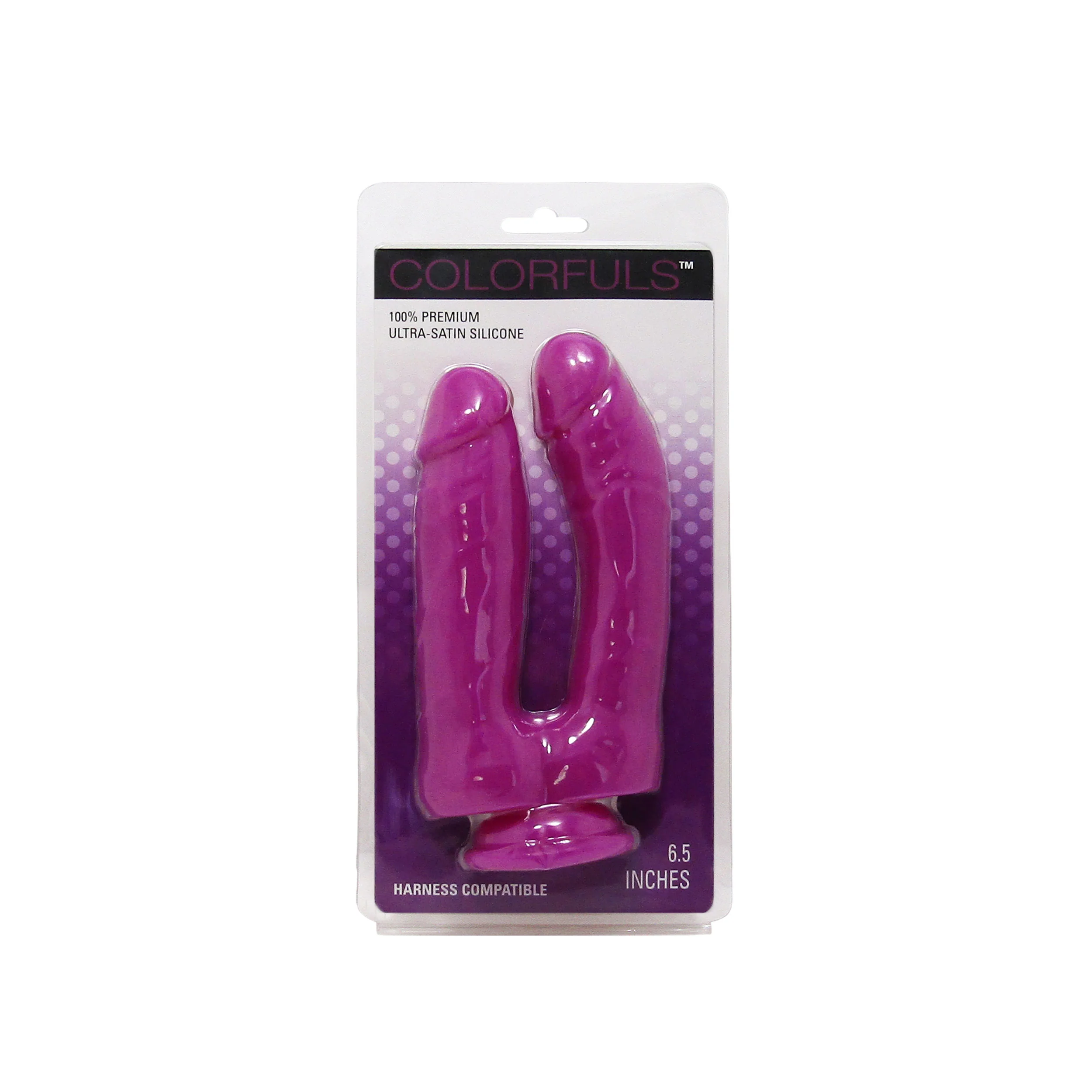 Colorfuls 6.5in Purple Double Dildo - Image 2