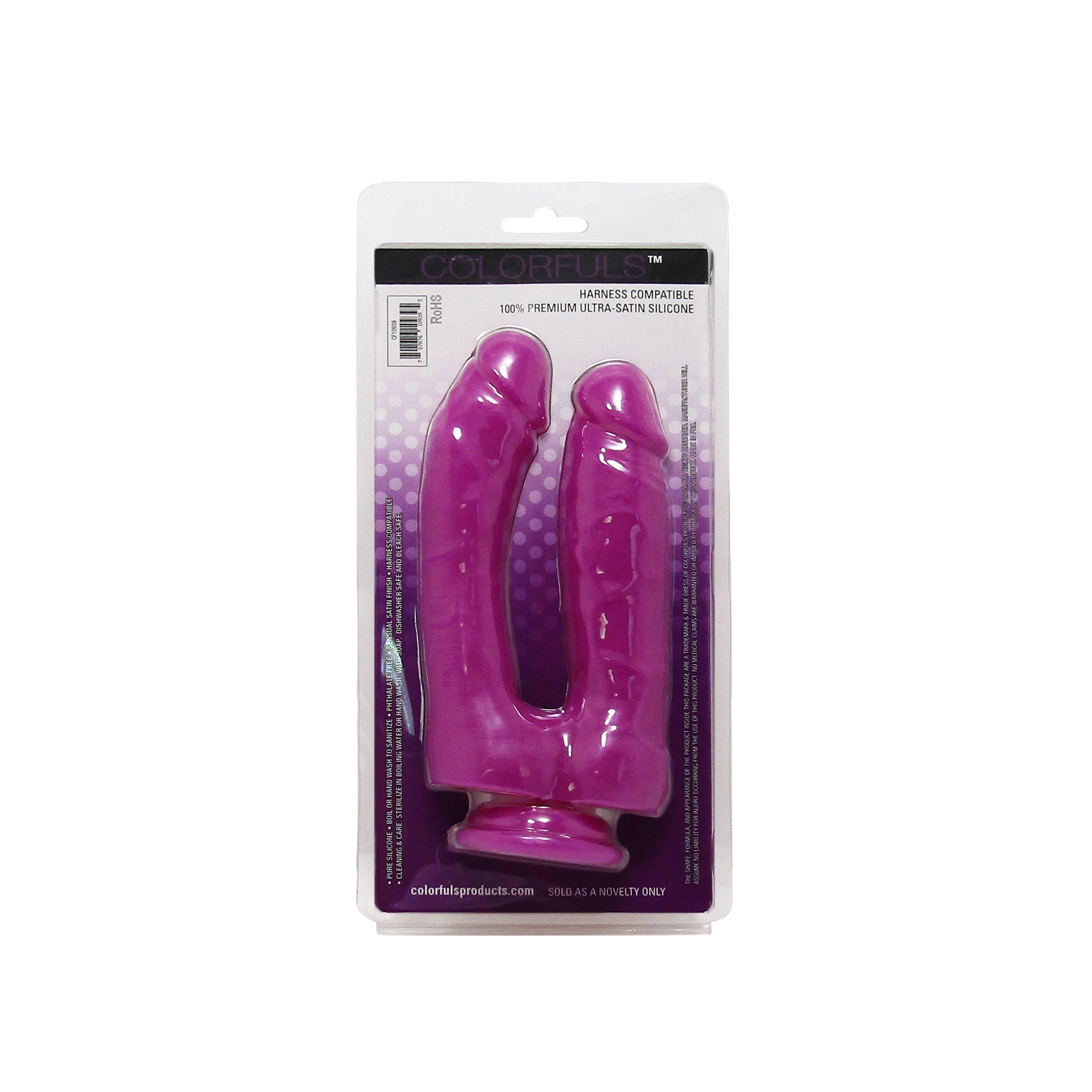Colorfuls 6.5in Purple Double Dildo - Image 3