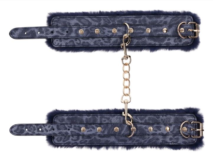 Cougar Faux Leather & Faux Fur Handcuffs - Image 3