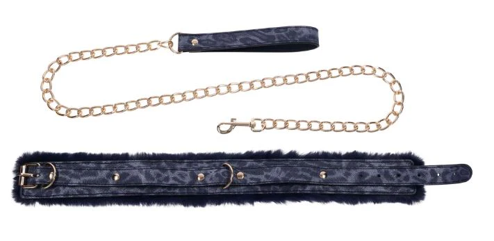 Cougar Faux Leather Fur Collar & Leash - Image 4