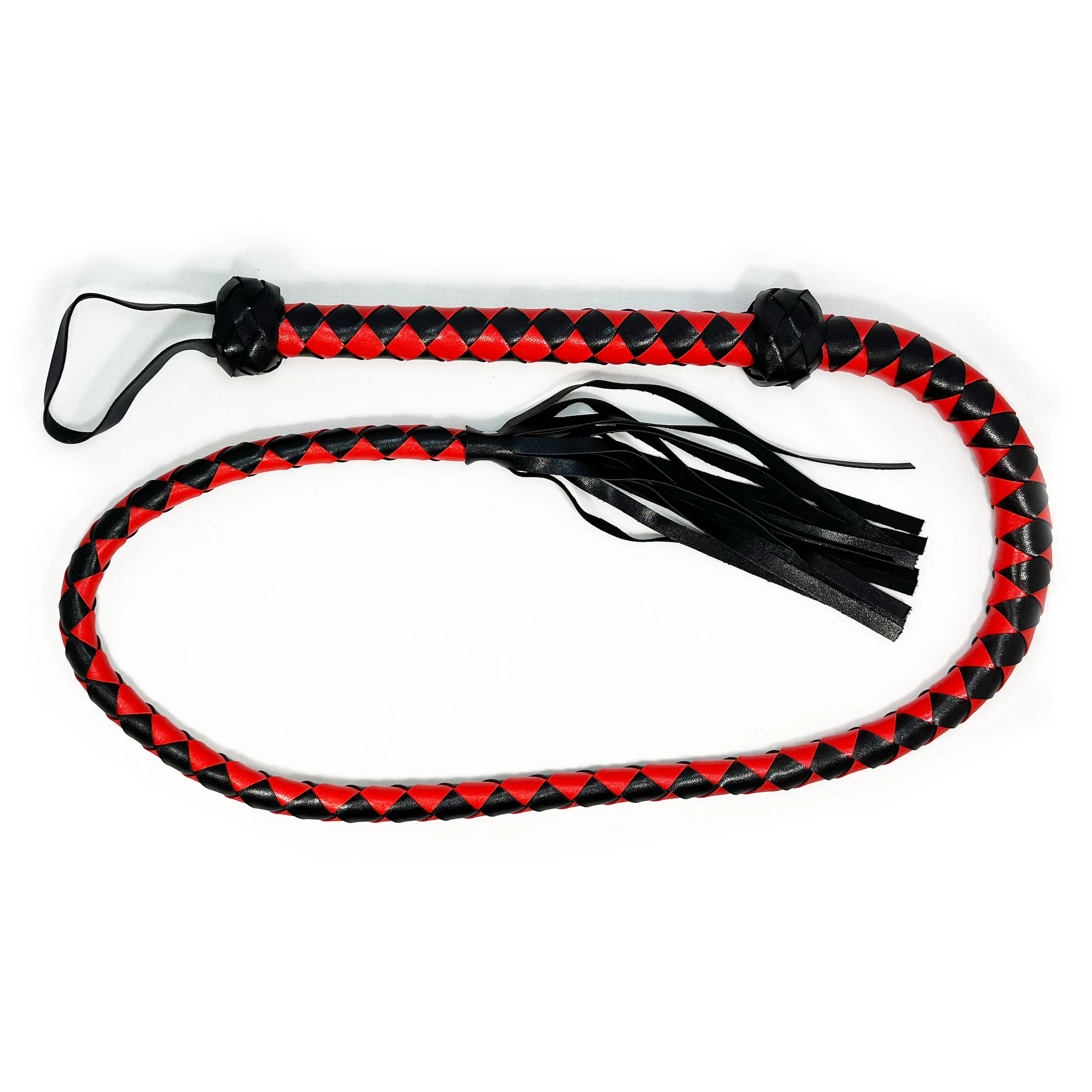 Cowboy Whip by Fetish Pleasure Play in Red and Black