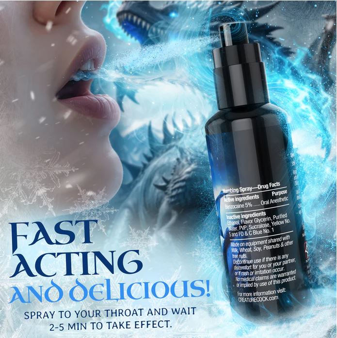 Creature Cocks Spearmint Deep Throat Numbing Spray - 2 oz - Image 7
