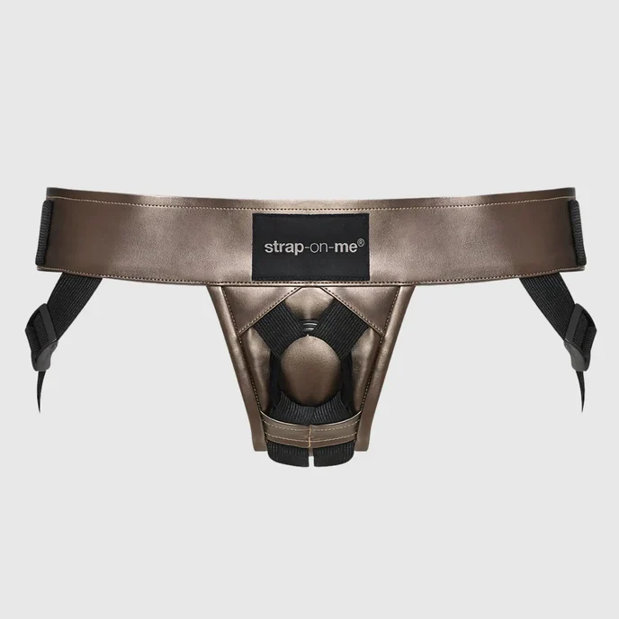 Curious Strap-On Harness by Strap-on-me in Bronze Leatherette - Image 2