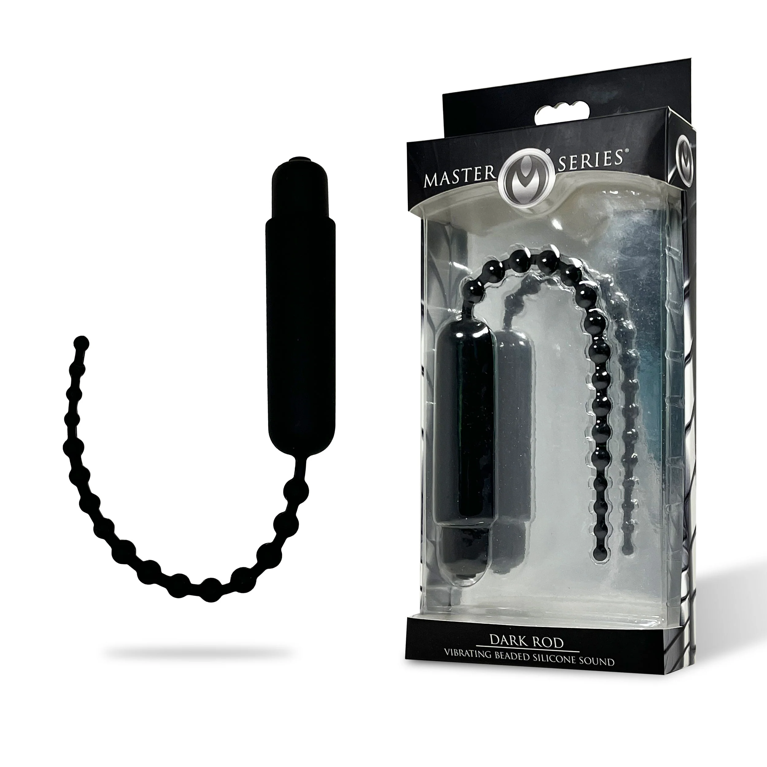 Dark Rod Vibrating Beaded Silicone Sound - Image 3