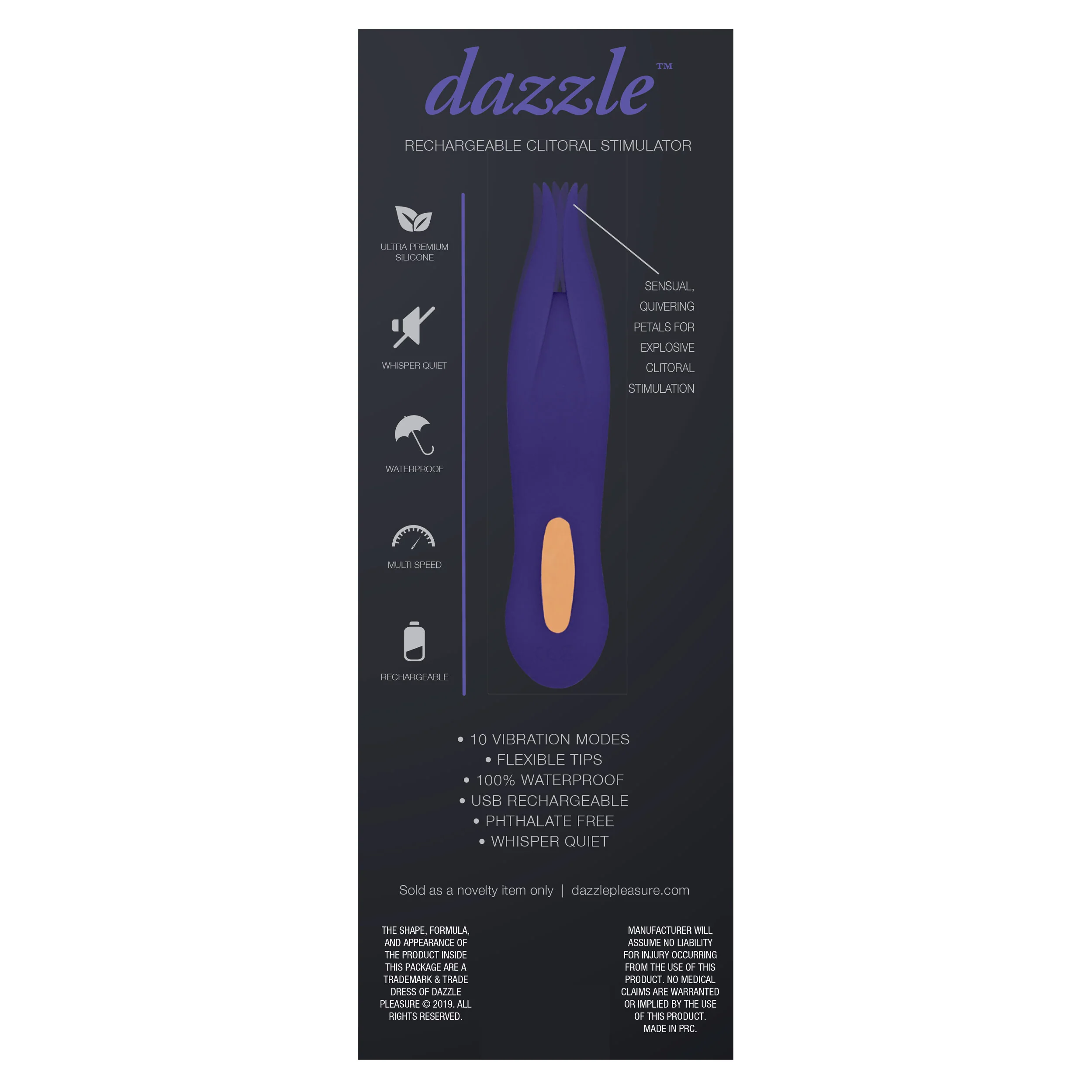 Dazzle Clitoral Stimulator - Purple - Image 4