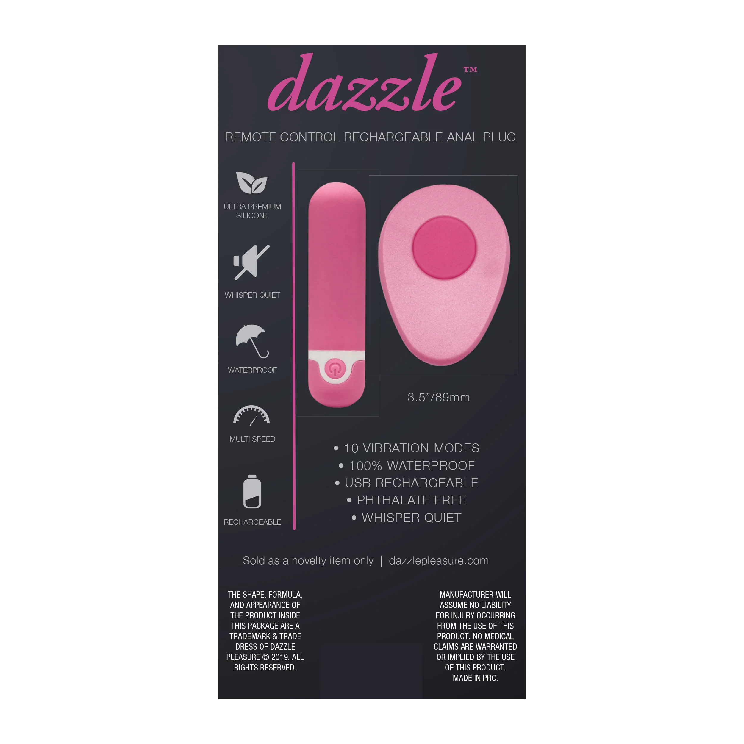 Dazzle Pink Bullet w/Remote - Image 2