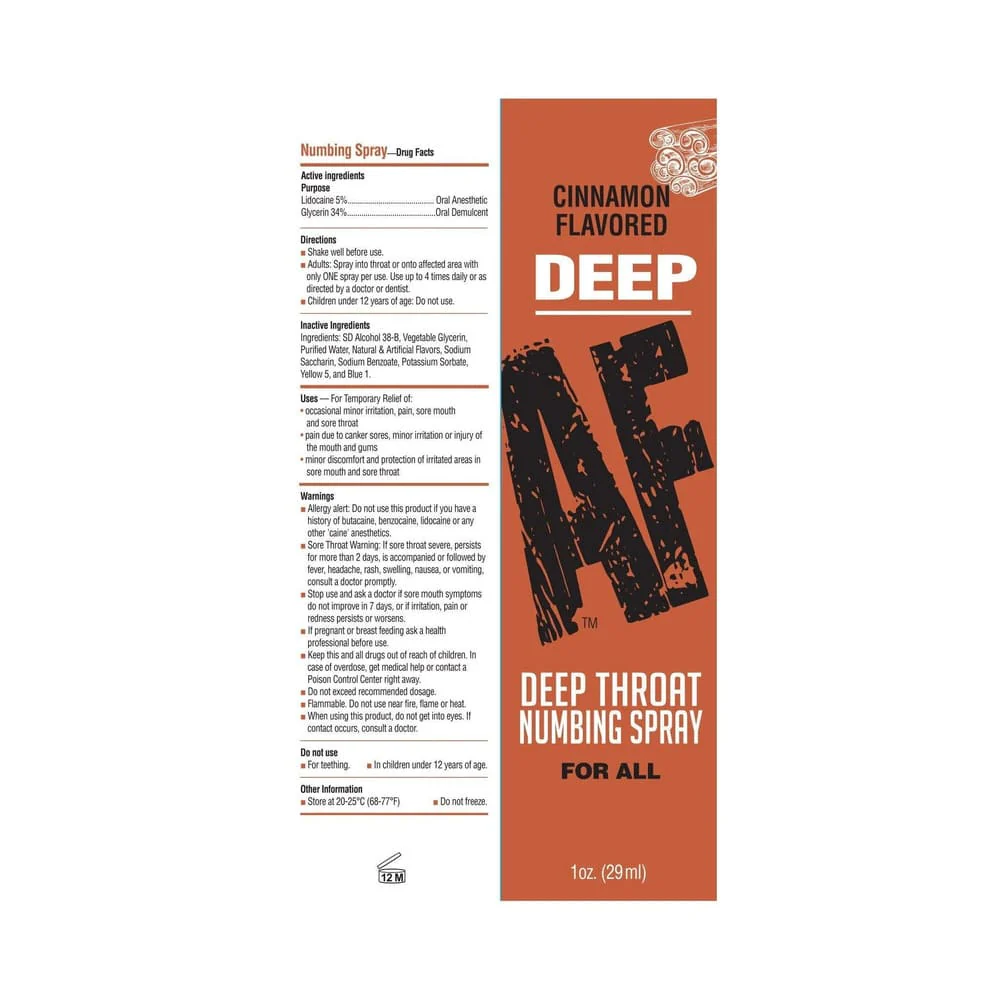 Deep AF Deep Throat Numbing Spray 1oz - Cinnamon - Image 2