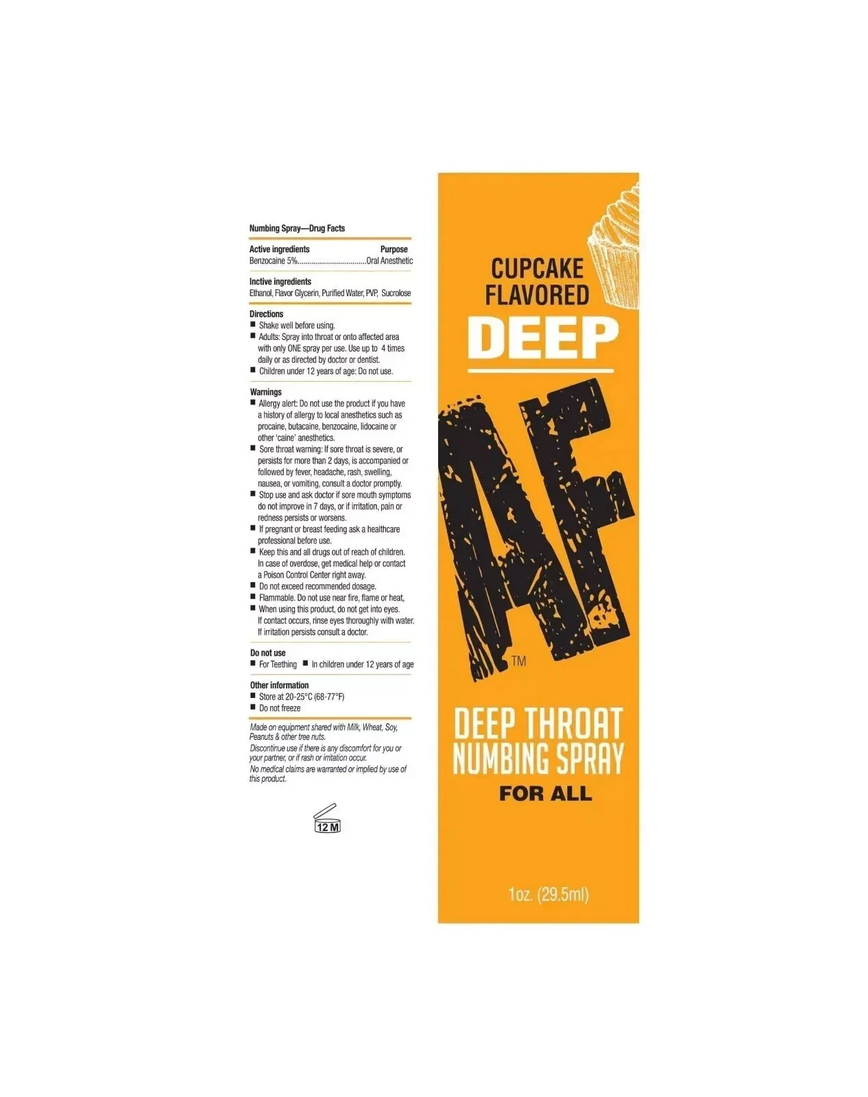 Deep AF Deep Throat Numbing Spray 1oz - Cupcake - Image 2