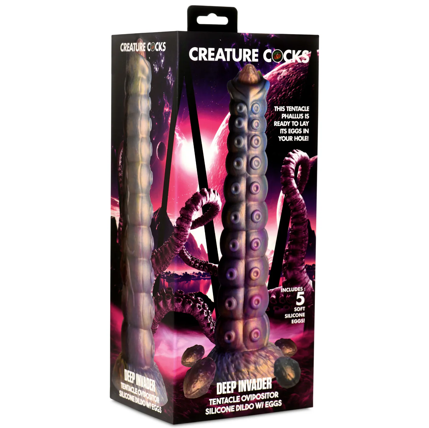 THE DEEP INVADER TENTACLE OVIPOSITOR DILDO w/ EGGS BY CREATURE COCKS - Image 3