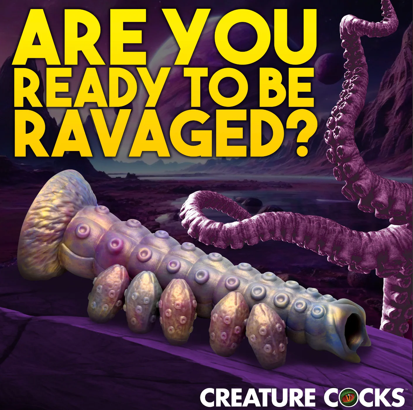 THE DEEP INVADER TENTACLE OVIPOSITOR DILDO w/ EGGS BY CREATURE COCKS - Image 6