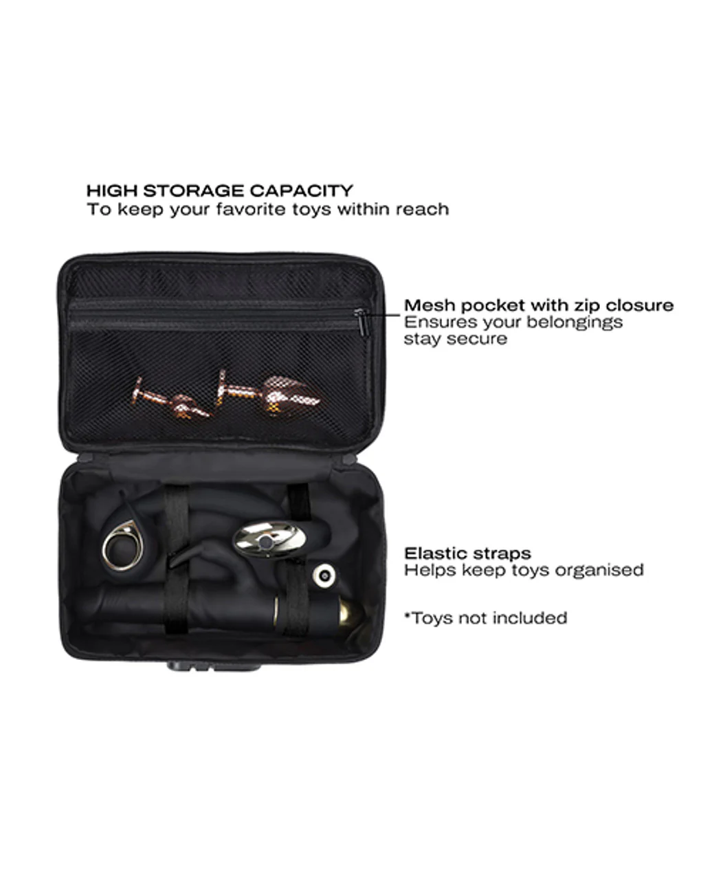 Discreet Adult Toy Storage Box with Combo Lock by Dorcel in Luxury Gold - Image 2