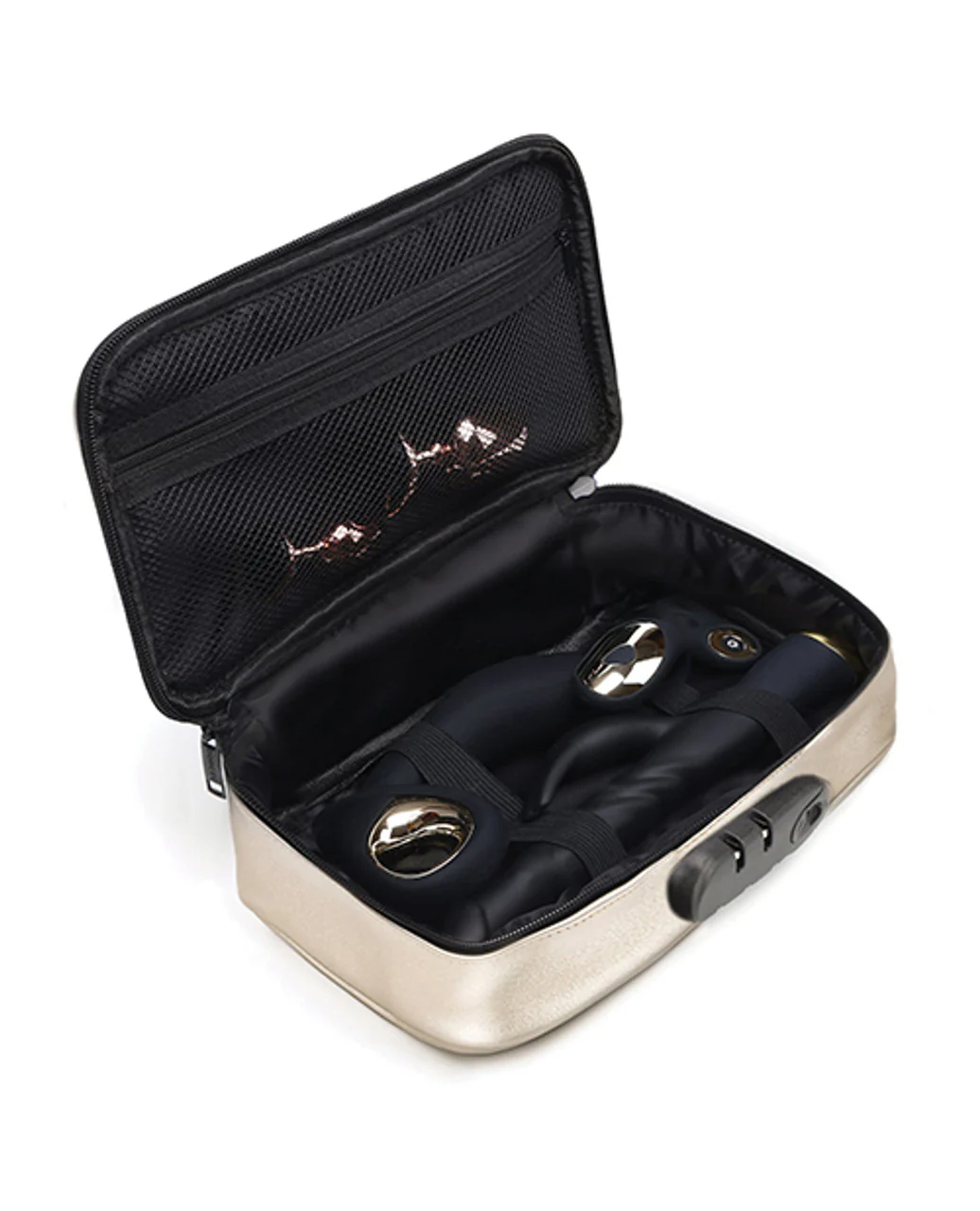 Discreet Adult Toy Storage Box with Combo Lock by Dorcel in Luxury Gold - Image 3