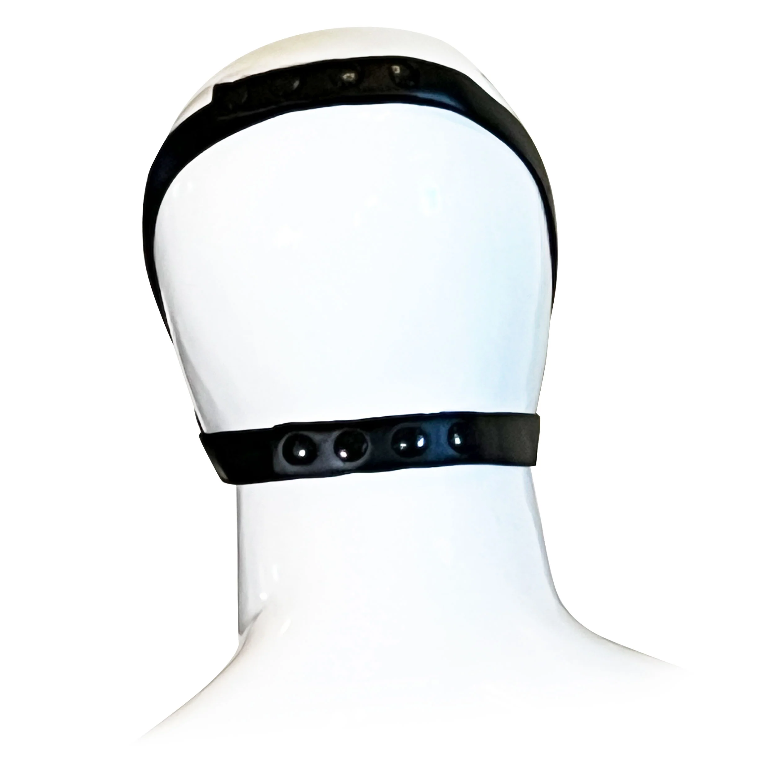 Dog Muzzle Head Harness by Fetish Pleasure Play in Red - Image 4
