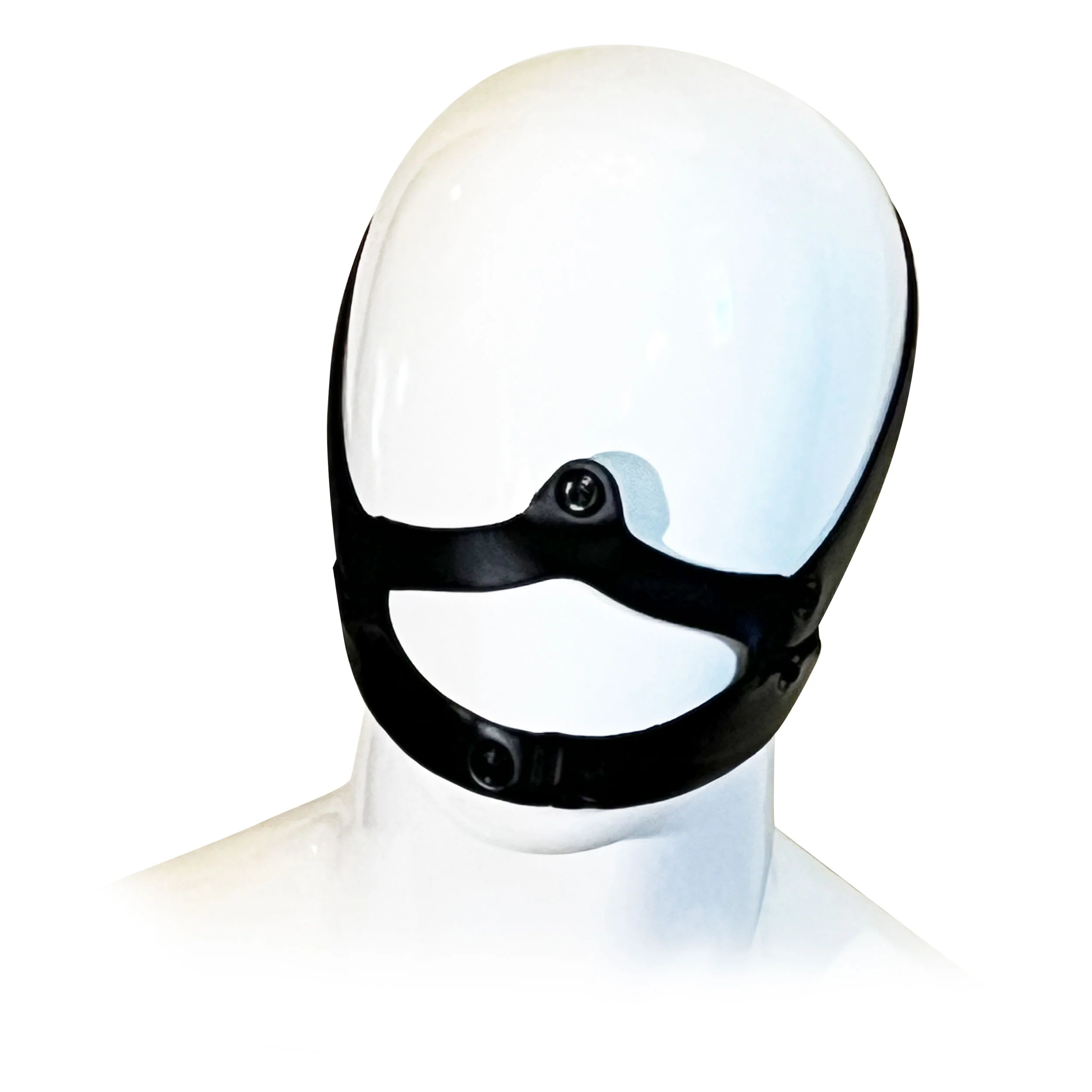 Dog Muzzle Head Harness by Fetish Pleasure Play in Red - Image 5