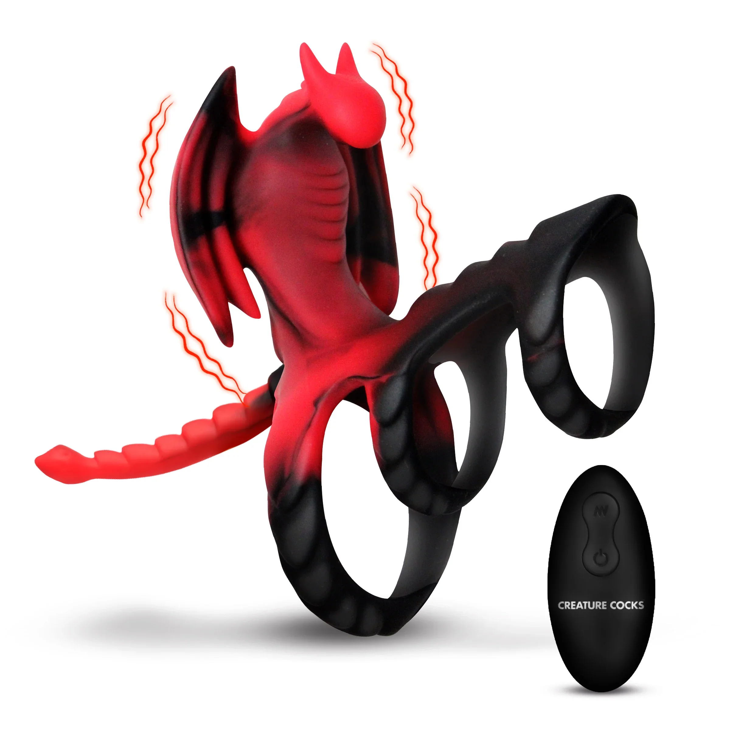 Dragon Vibrating Silicone Cock Ring by Creature Cocks