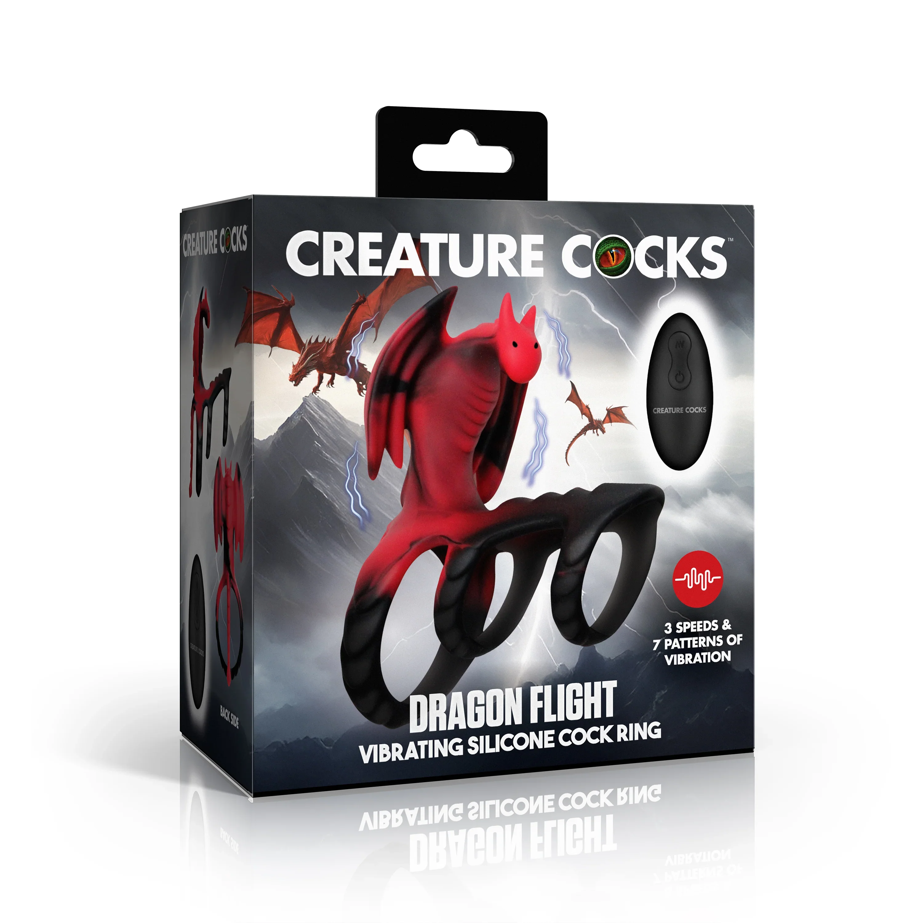 Dragon Vibrating Silicone Cock Ring by Creature Cocks - Image 2