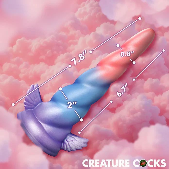 Dream Rider Vibrating Silicone Unicorn Horn Dildo by Creature Cocks - Image 3