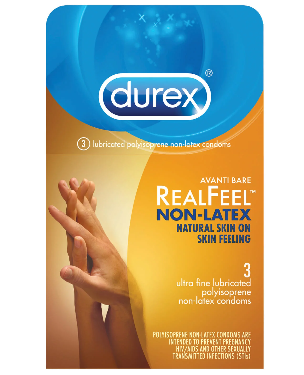 Durex Real Feel Avanti Bare Polyisoprene Non-Latex Condoms - 3 pk