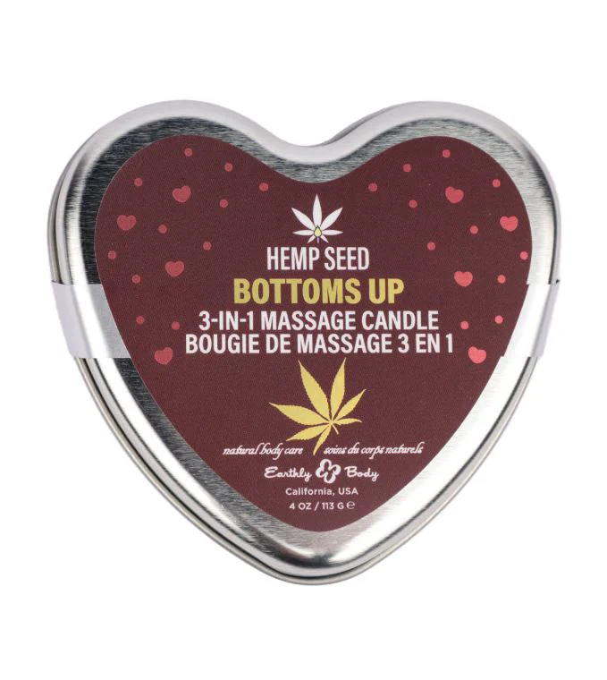 Earthly Body Bottoms Up 3-In-1 Massage Candle - 4 oz
