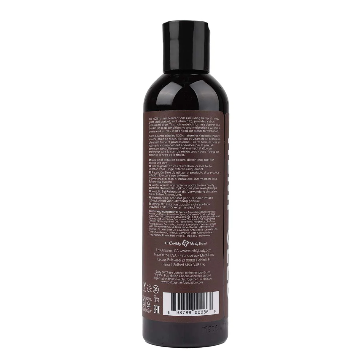 Earthly Body Lavender Massage Oil 8oz - Image 2