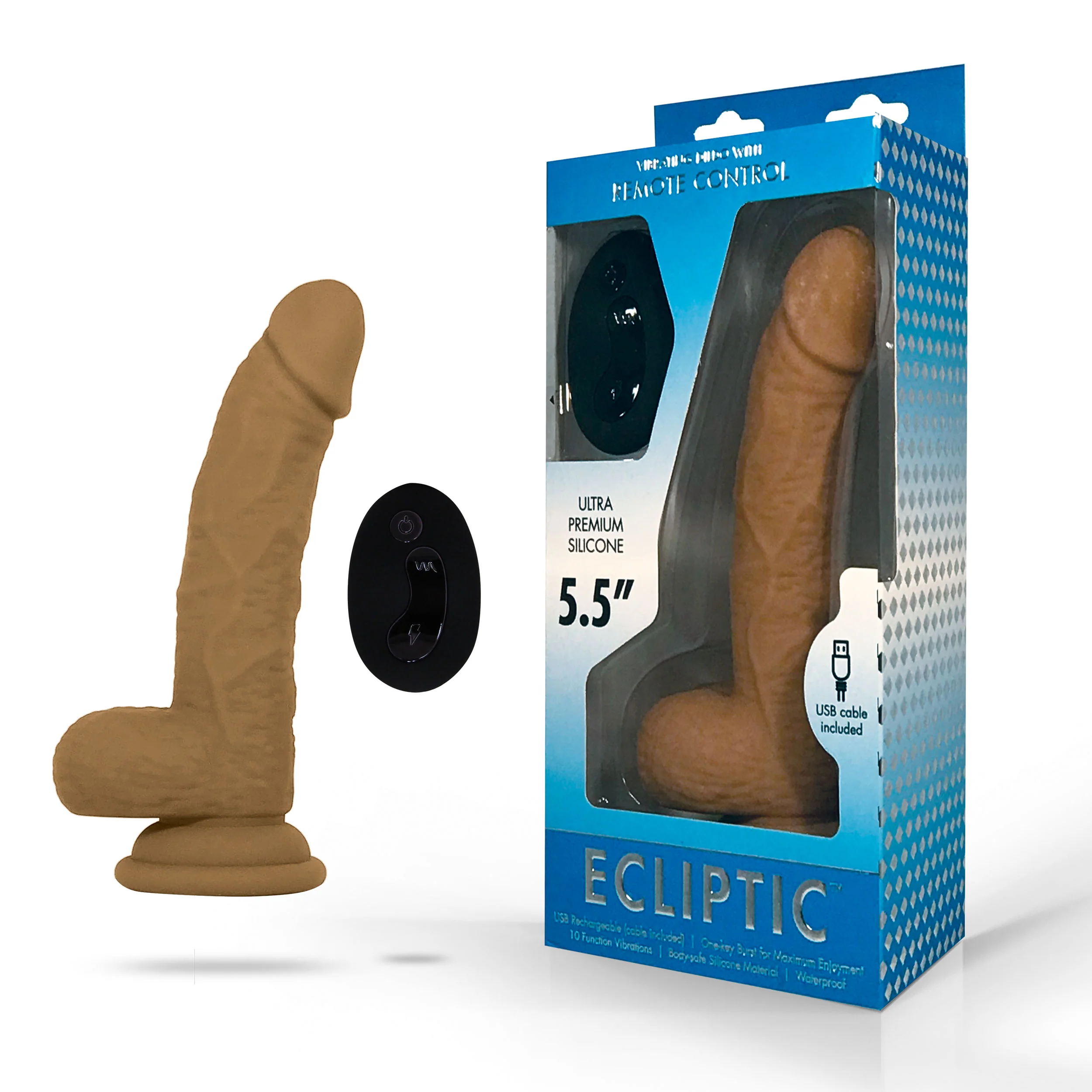 Ecliptic SZ1 Remote Dildo - Brown - Image 3