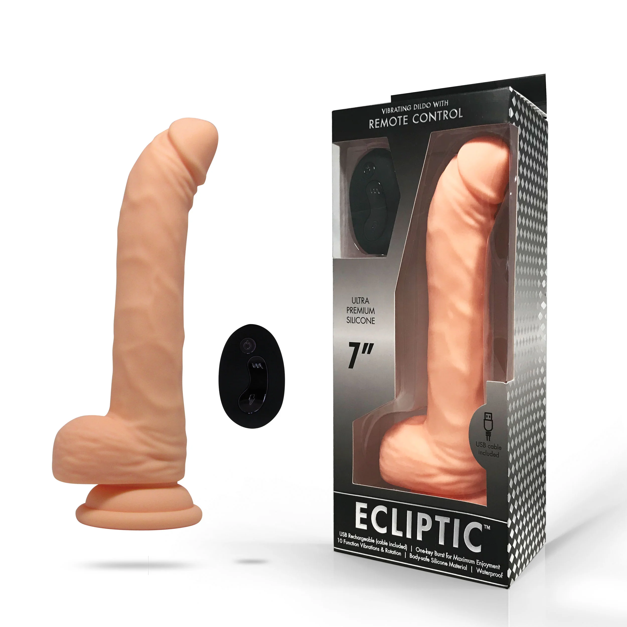 Ecliptic SZ4 Remote Dildo - Flesh - Image 3