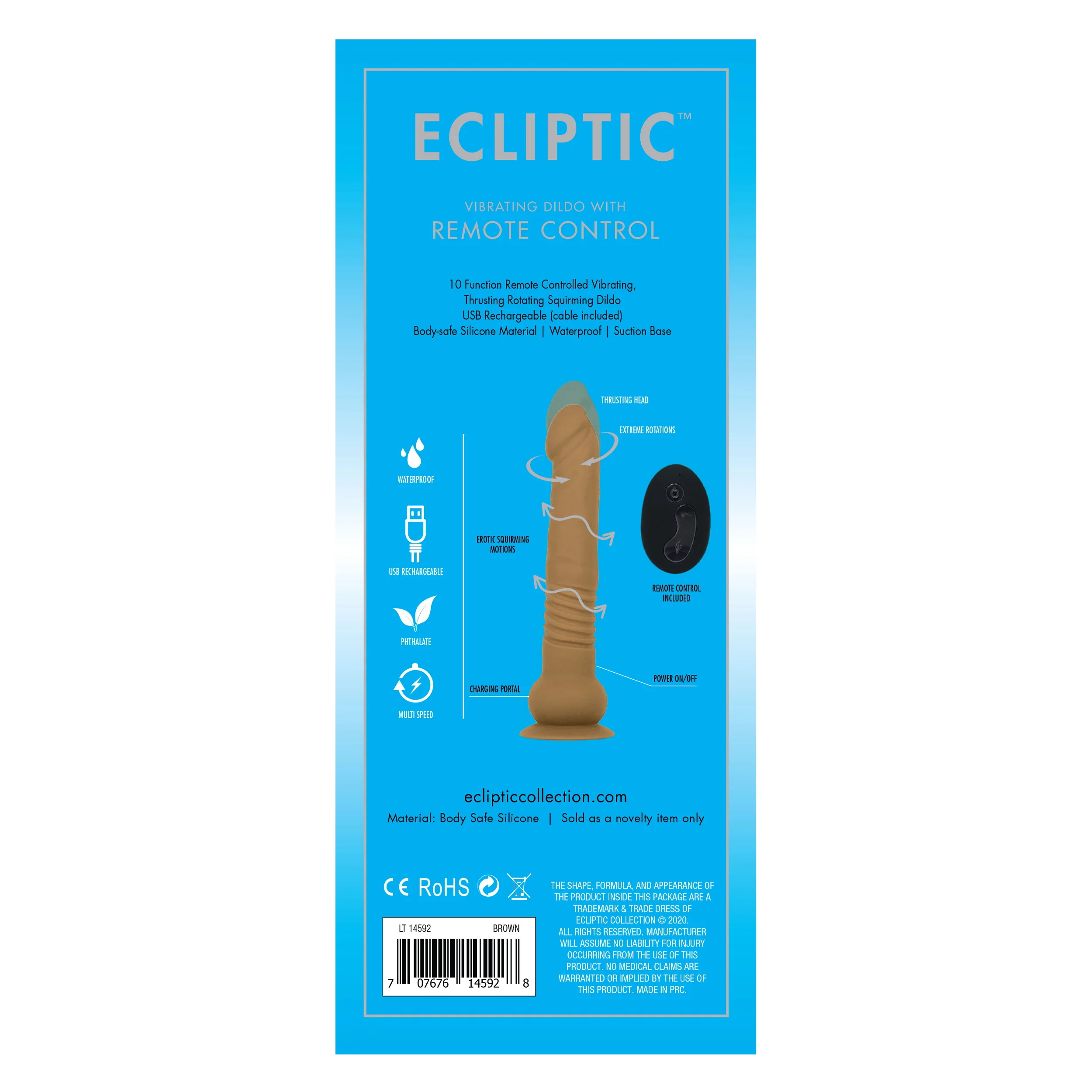Ecliptic SZ5 Remote Dildo - Brown - Image 2