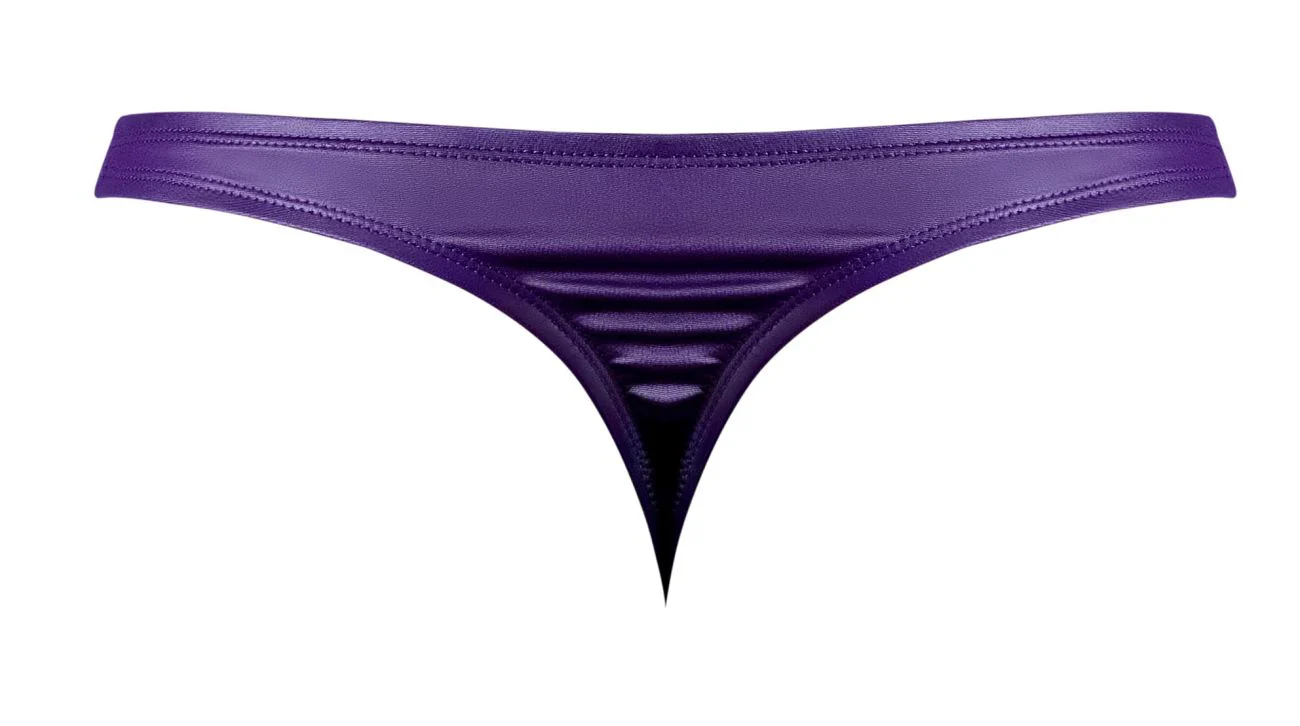 Eggplant Crossover Thong, Purple - Image 5