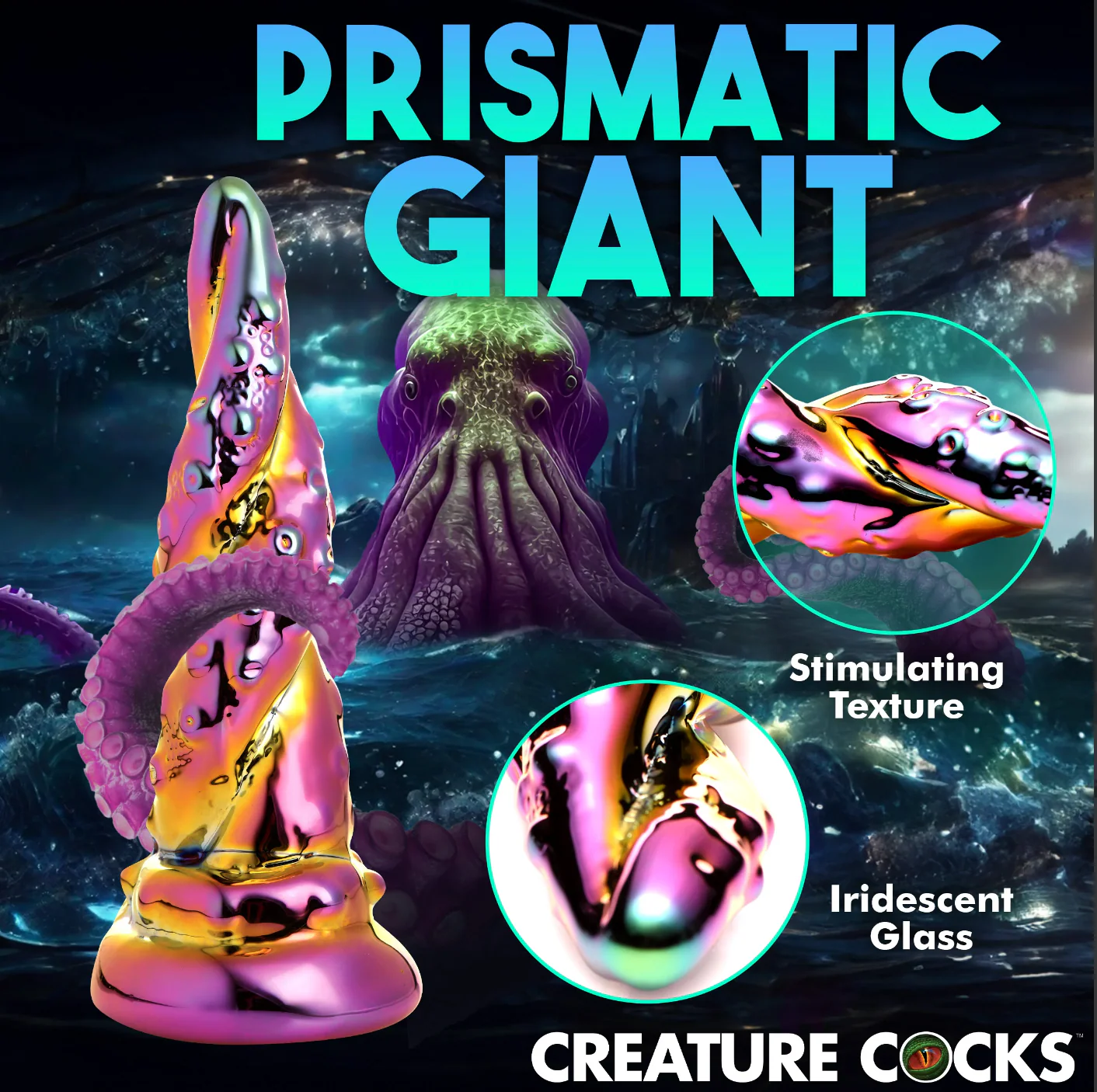 THE ENCHANTRESS RAINBOW GLASS DILDO BY CREATURE COCKS - Image 8