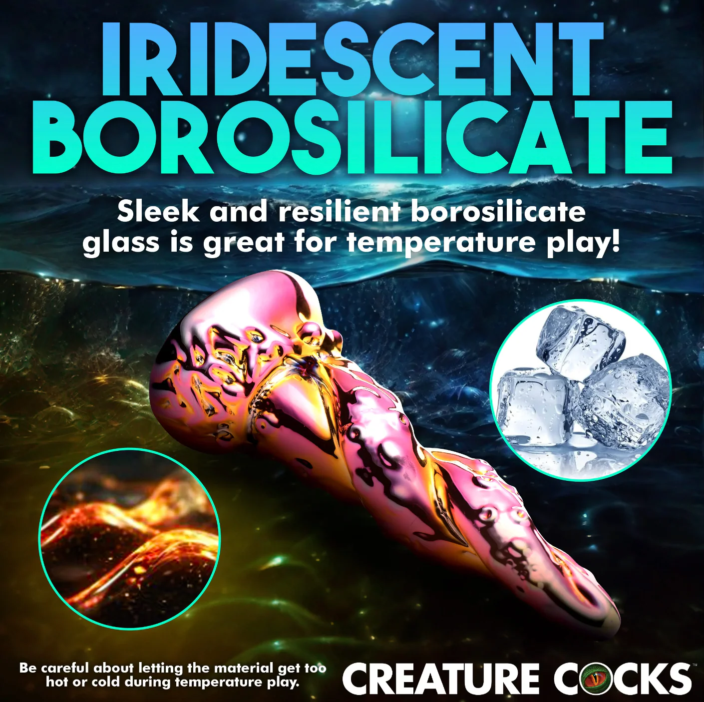 THE ENCHANTRESS RAINBOW GLASS DILDO BY CREATURE COCKS - Image 9