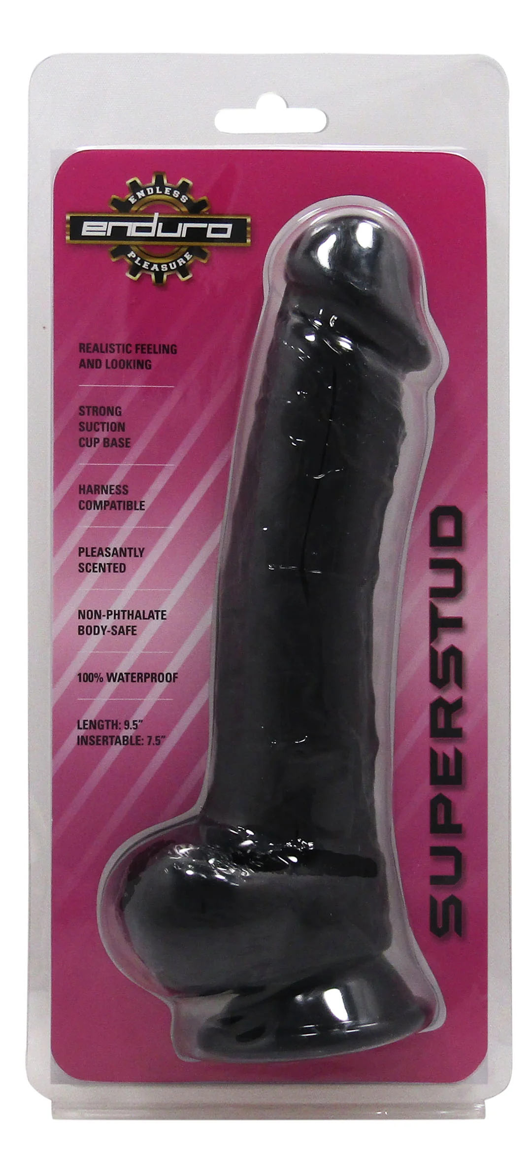 Enduro 9.5in Black Dildo - Image 3