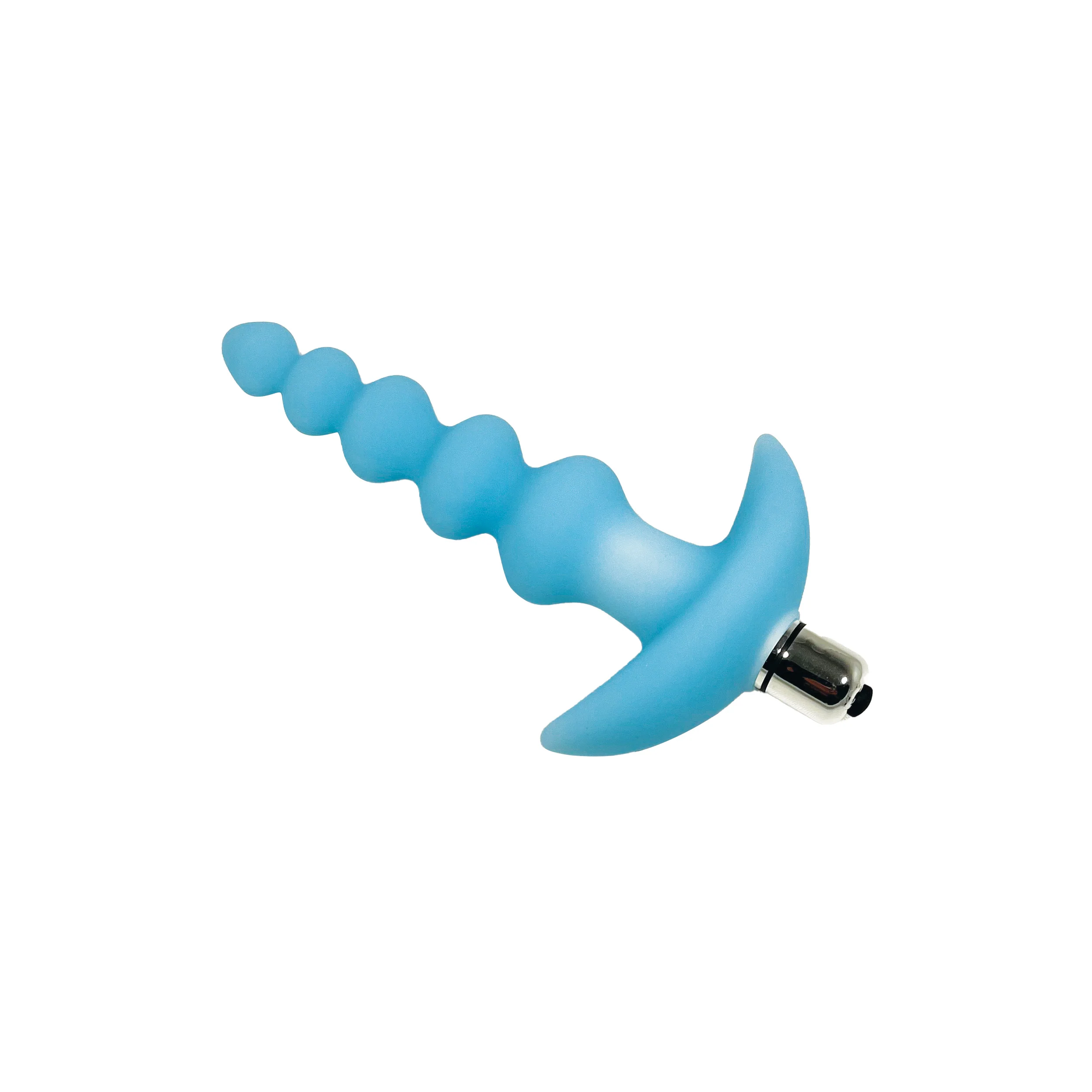 Hook N' Up Blue Glow-in-the-Dark Butt Plug - Image 2