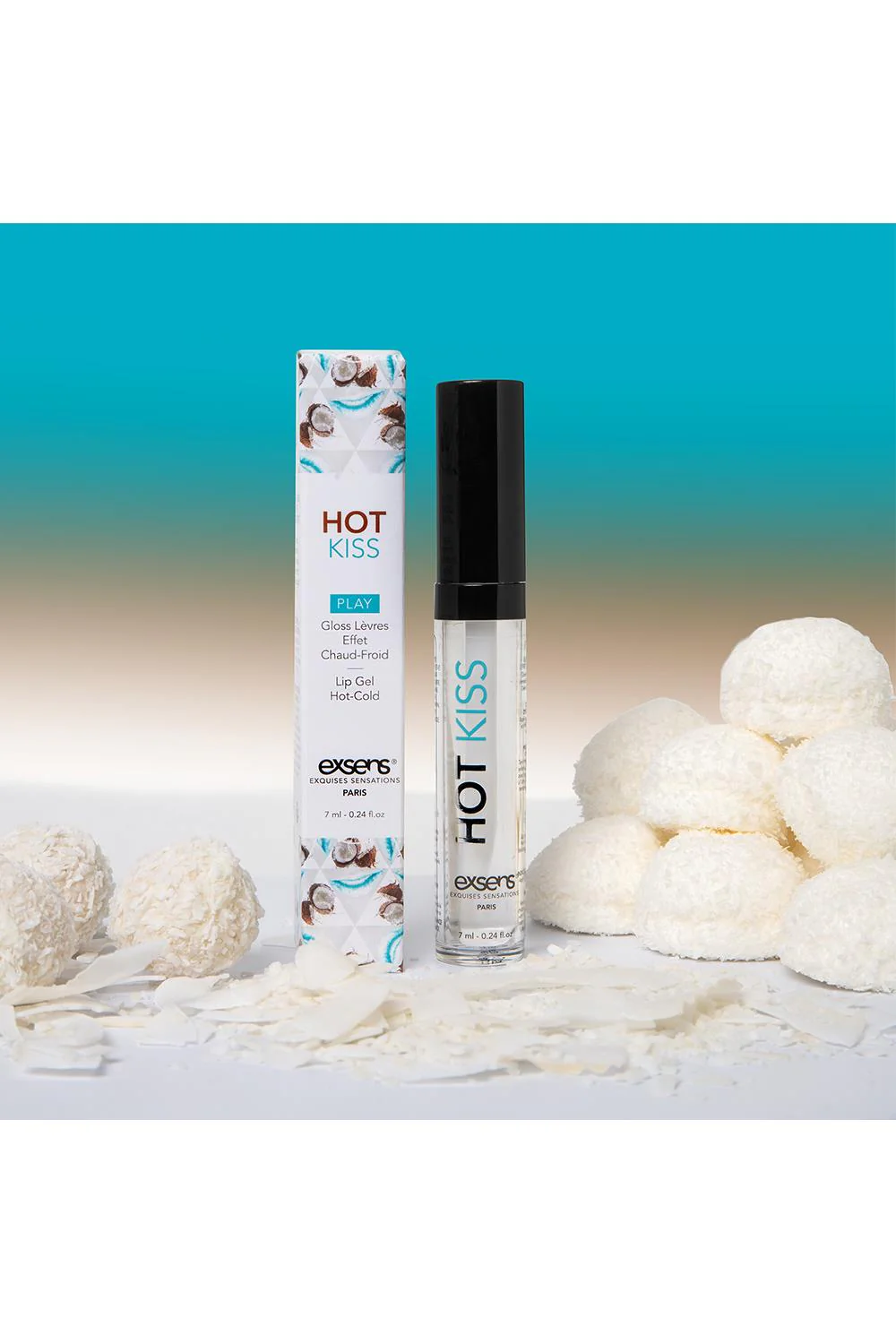 Exsens Hot Kiss Lip Gloss in Coconut- 7.4ml - Image 2