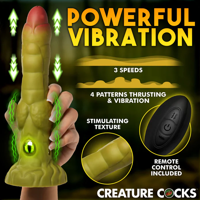 Eyegor Thrusting & Vibrating Silicone Monster Dildo by Creature Cocks - Image 8