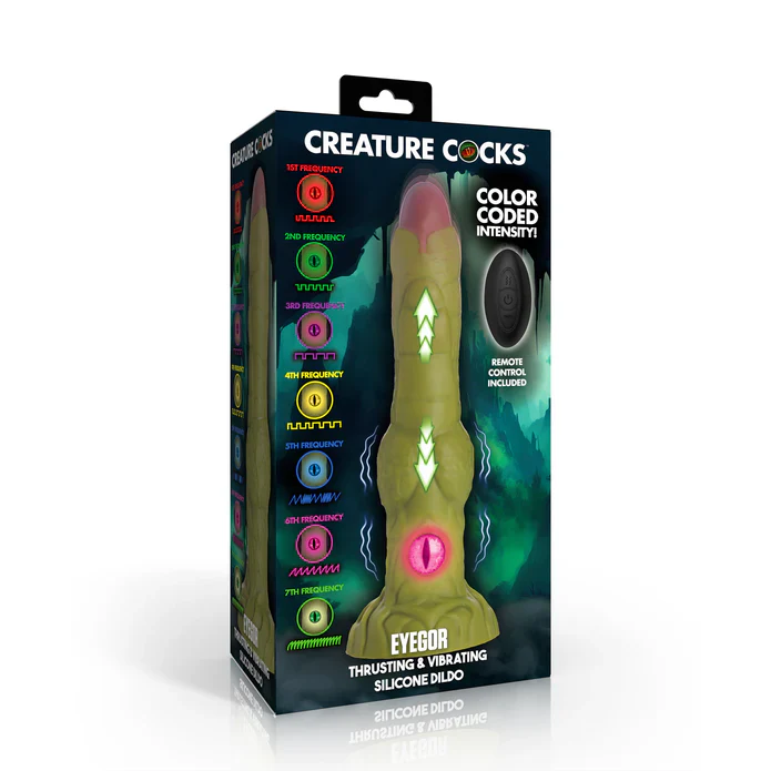 Eyegor Thrusting & Vibrating Silicone Monster Dildo by Creature Cocks - Image 9