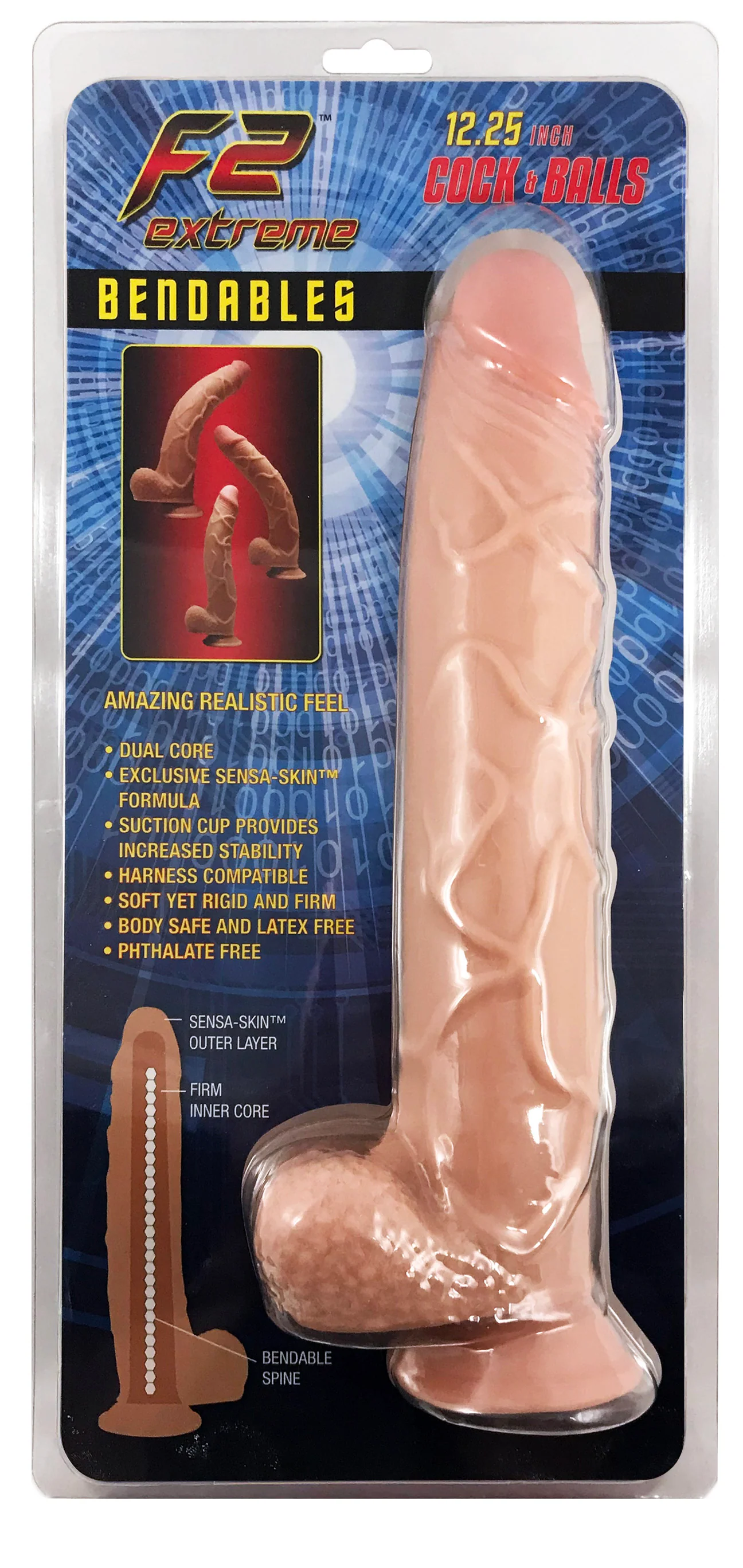 F2 Extreme Bendable 12.25in Dildo - Image 6