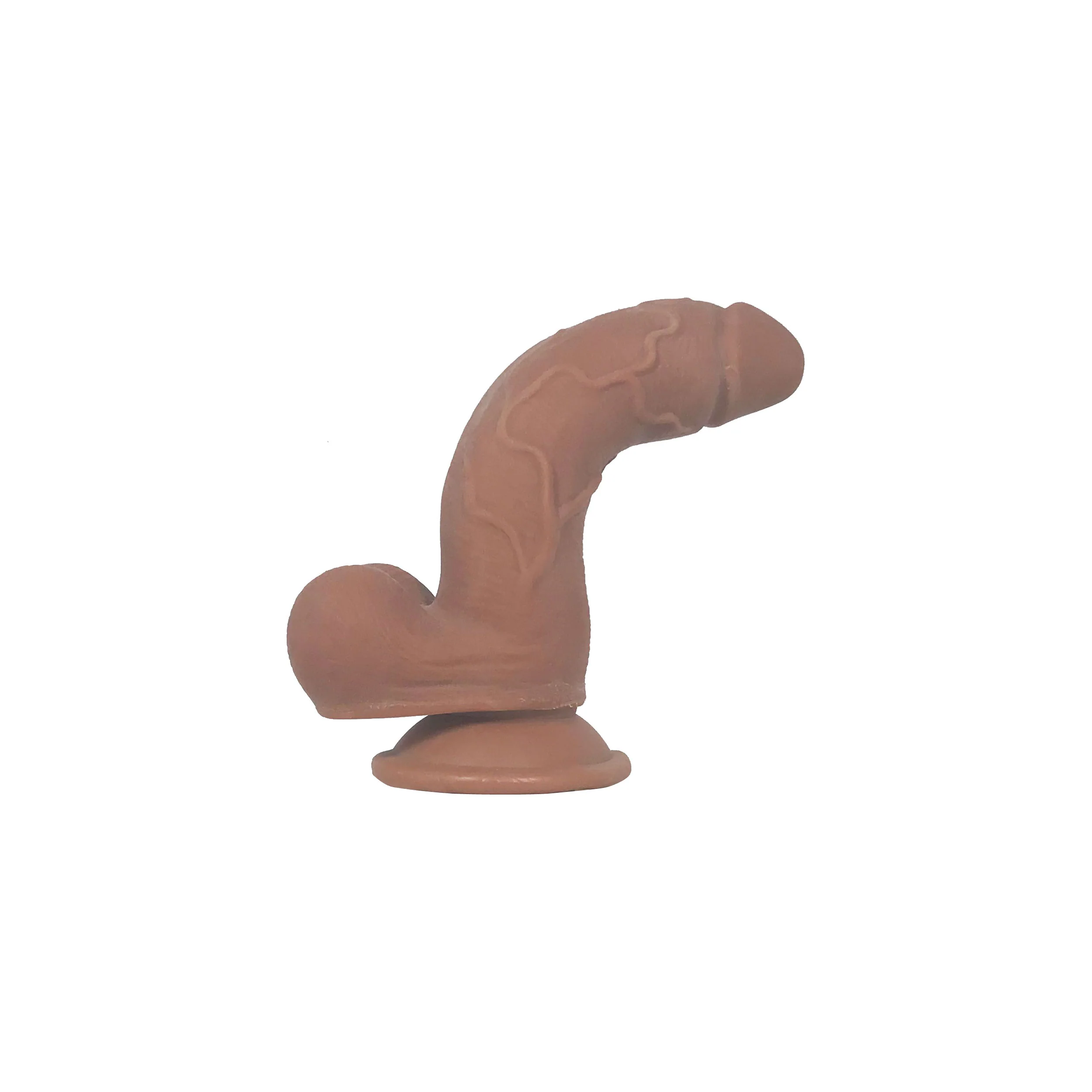 F5 7.75in Self Lubricating Dildo - Brown - Image 2