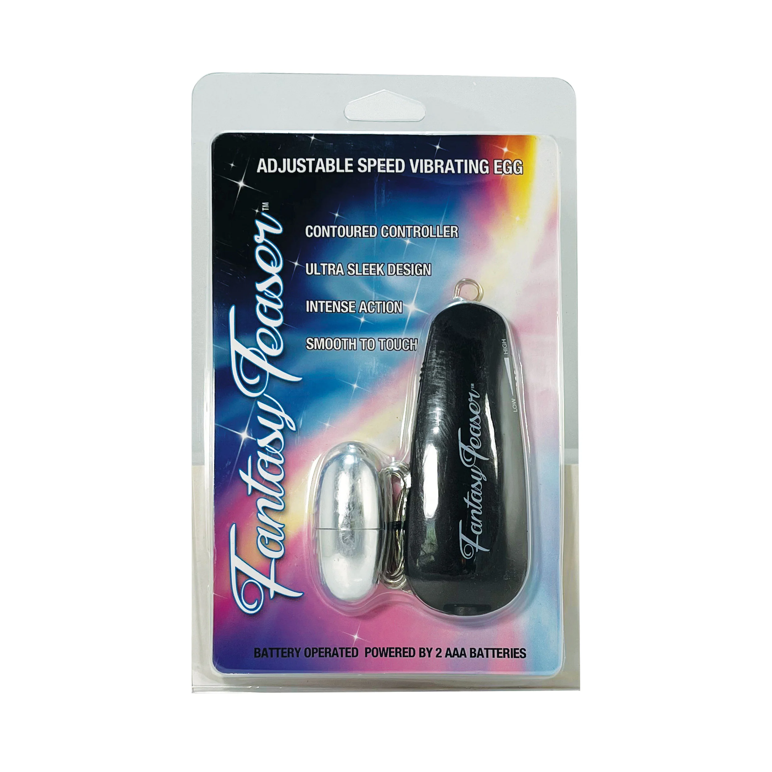 Fantasy Teaser Silver/Black Egg Vibrator - Image 4