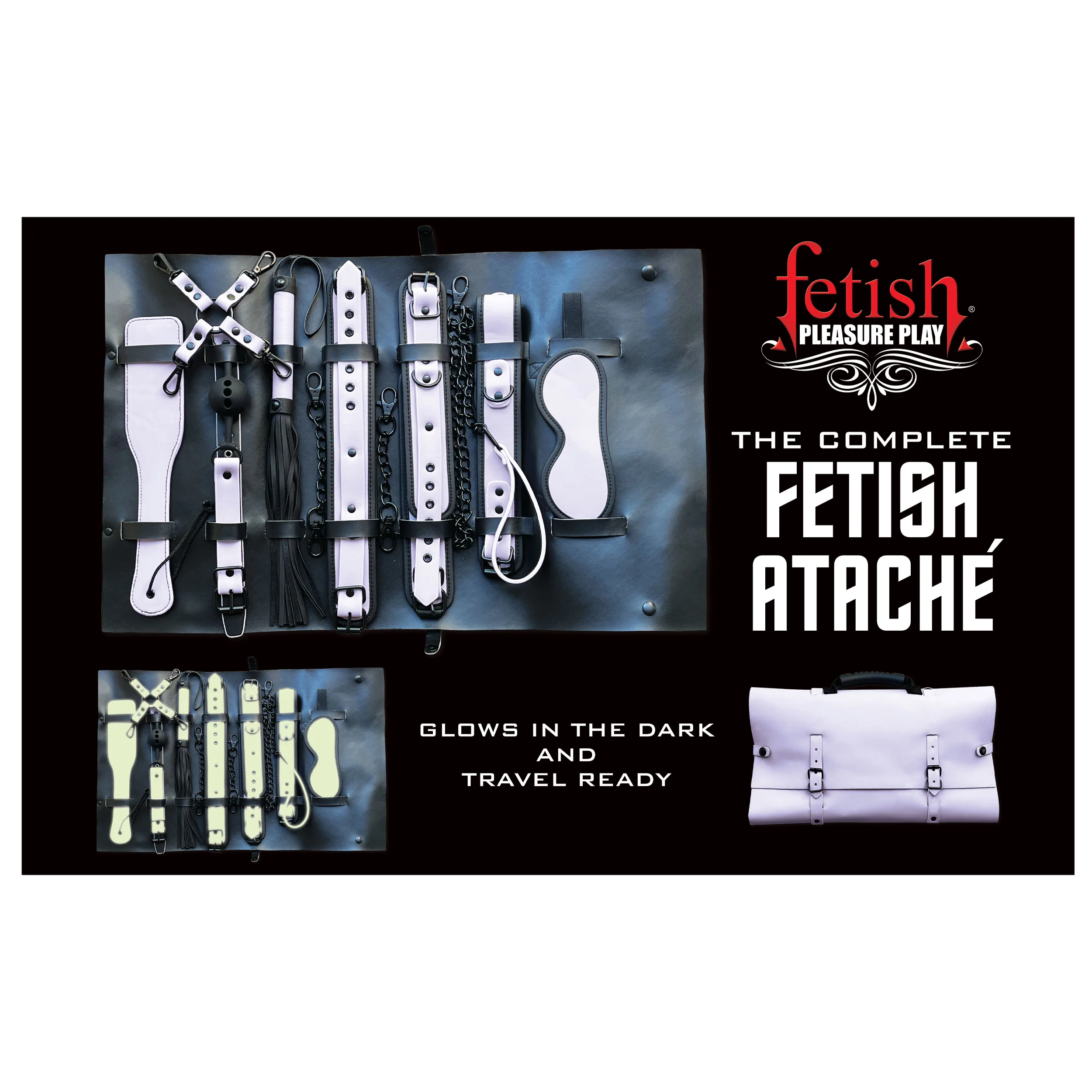 Fetish Pleasure Play Attaché Bondage Kit - Purple - Image 6