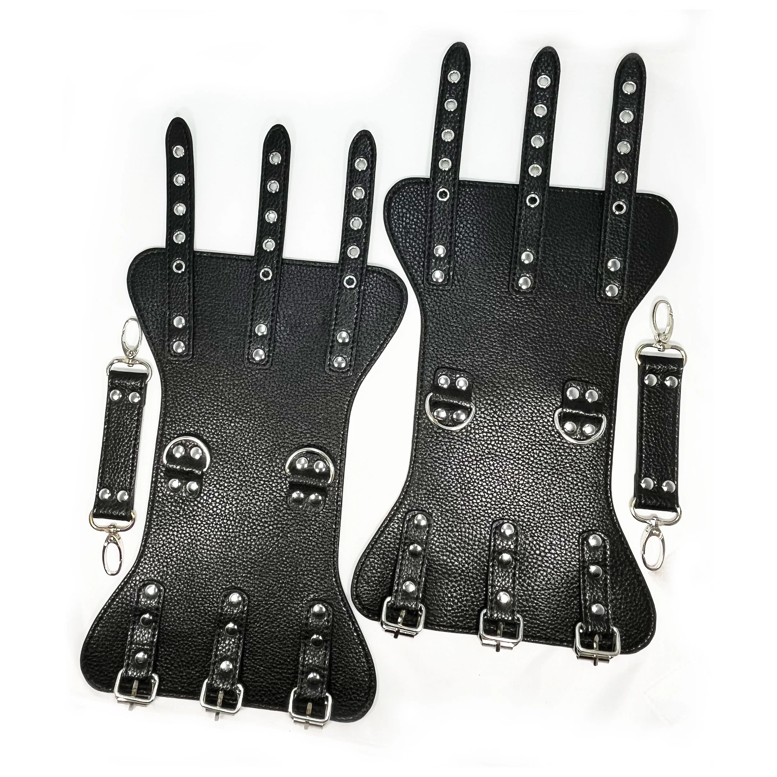 Fetish Pleasure Play Black Arm Restraints - Image 3
