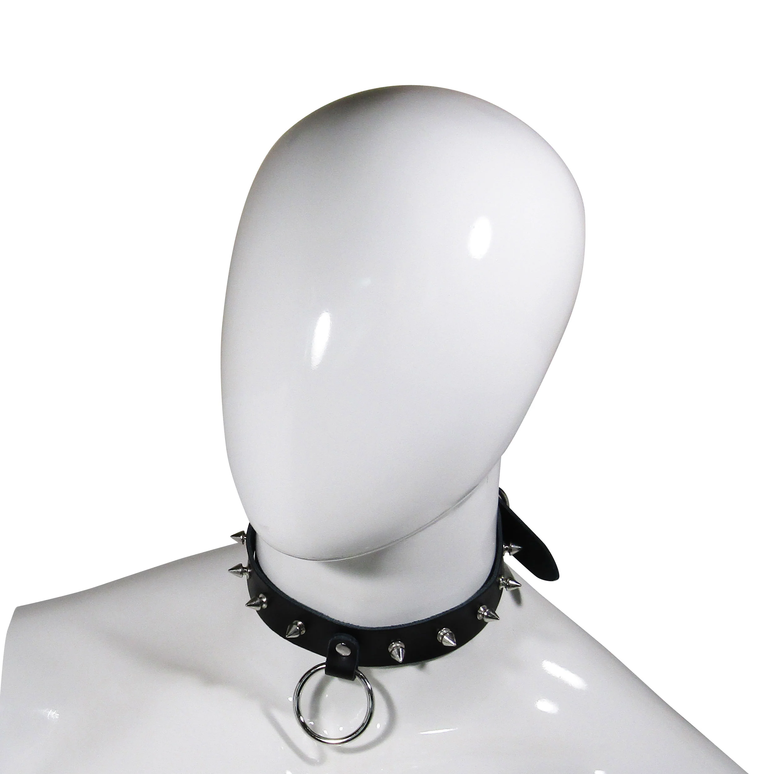 Fetish Pleasure Play Black Studded Collar