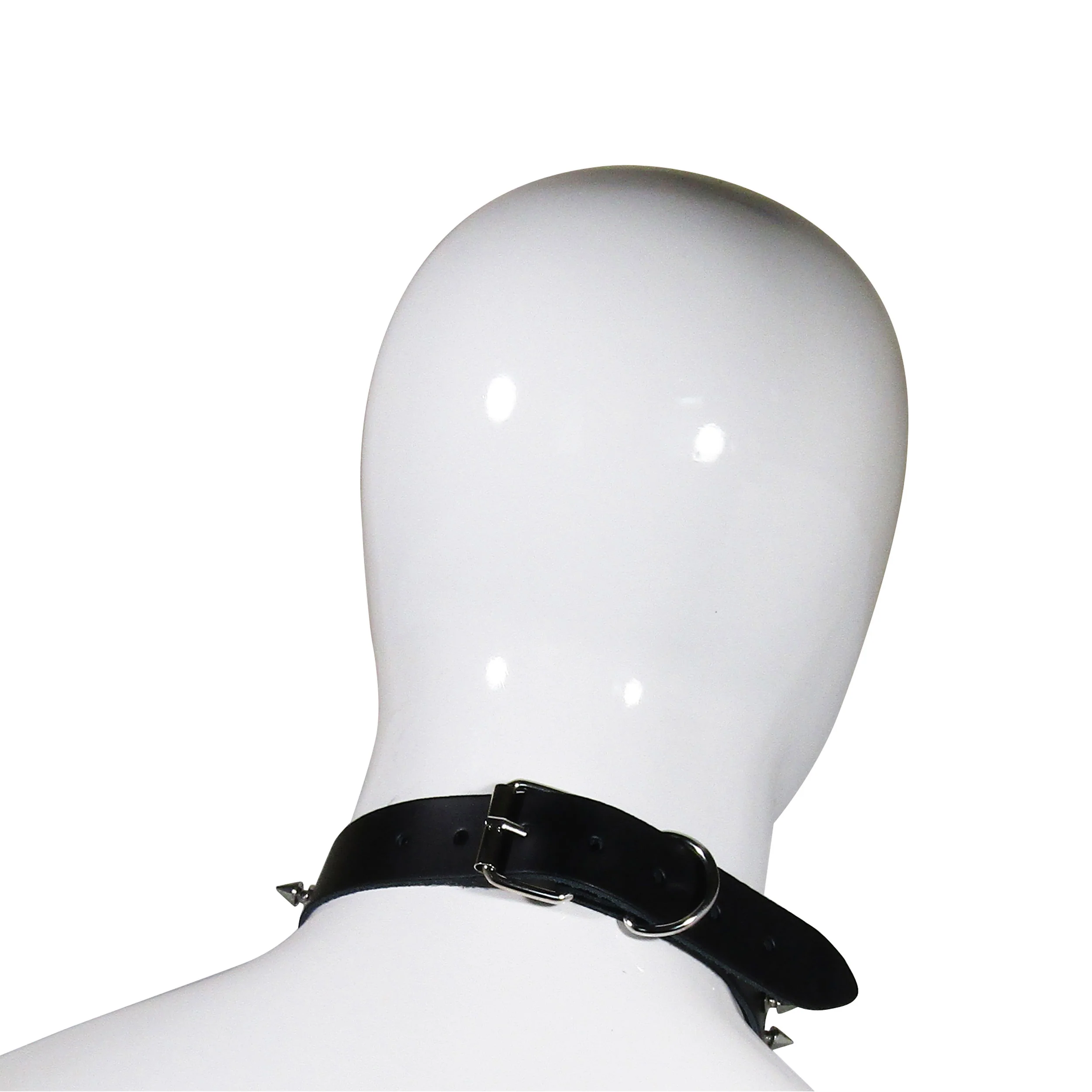 Fetish Pleasure Play Black Studded Collar - Image 2