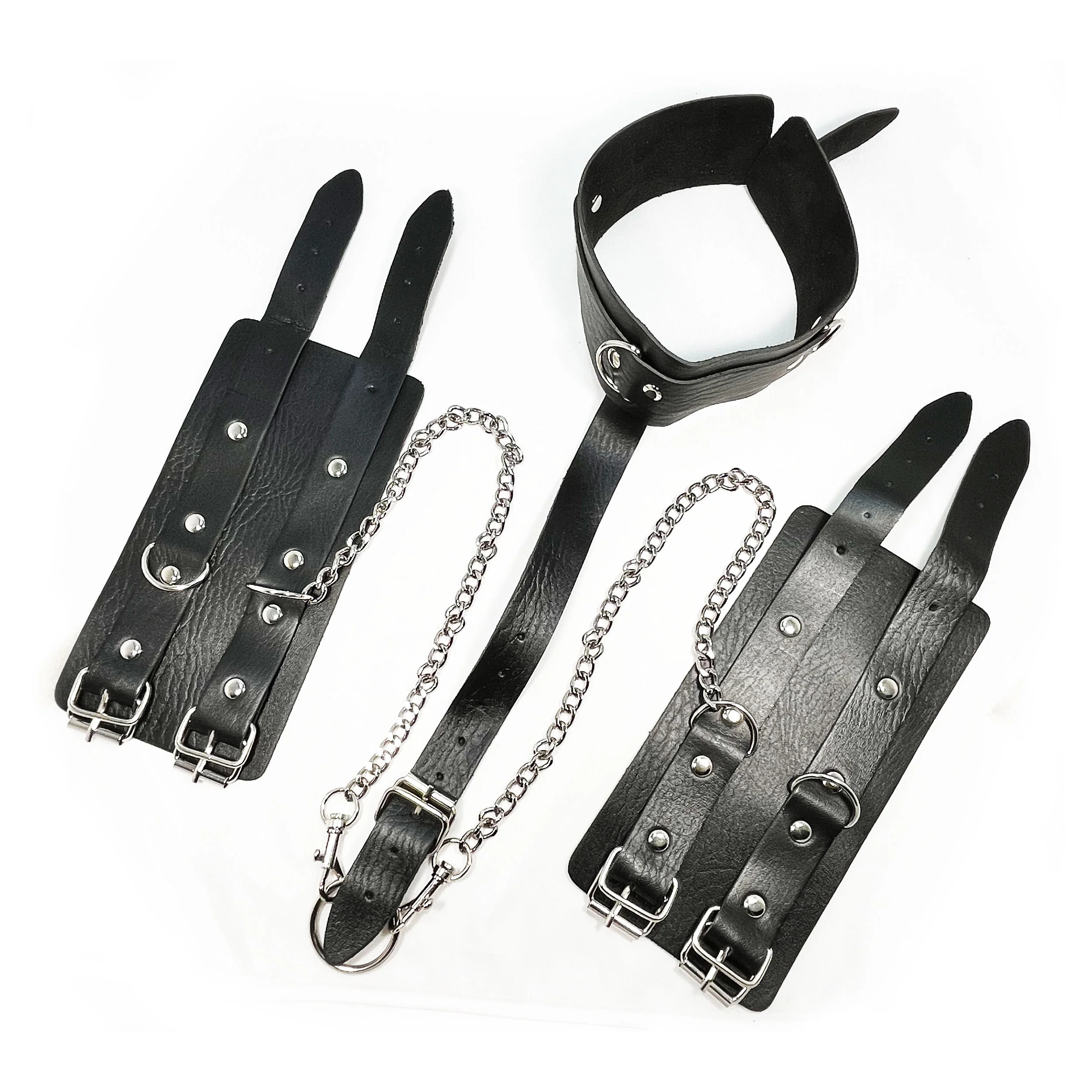 Fetish Pleasure Play Collar w/Wrist Restraints - Image 2