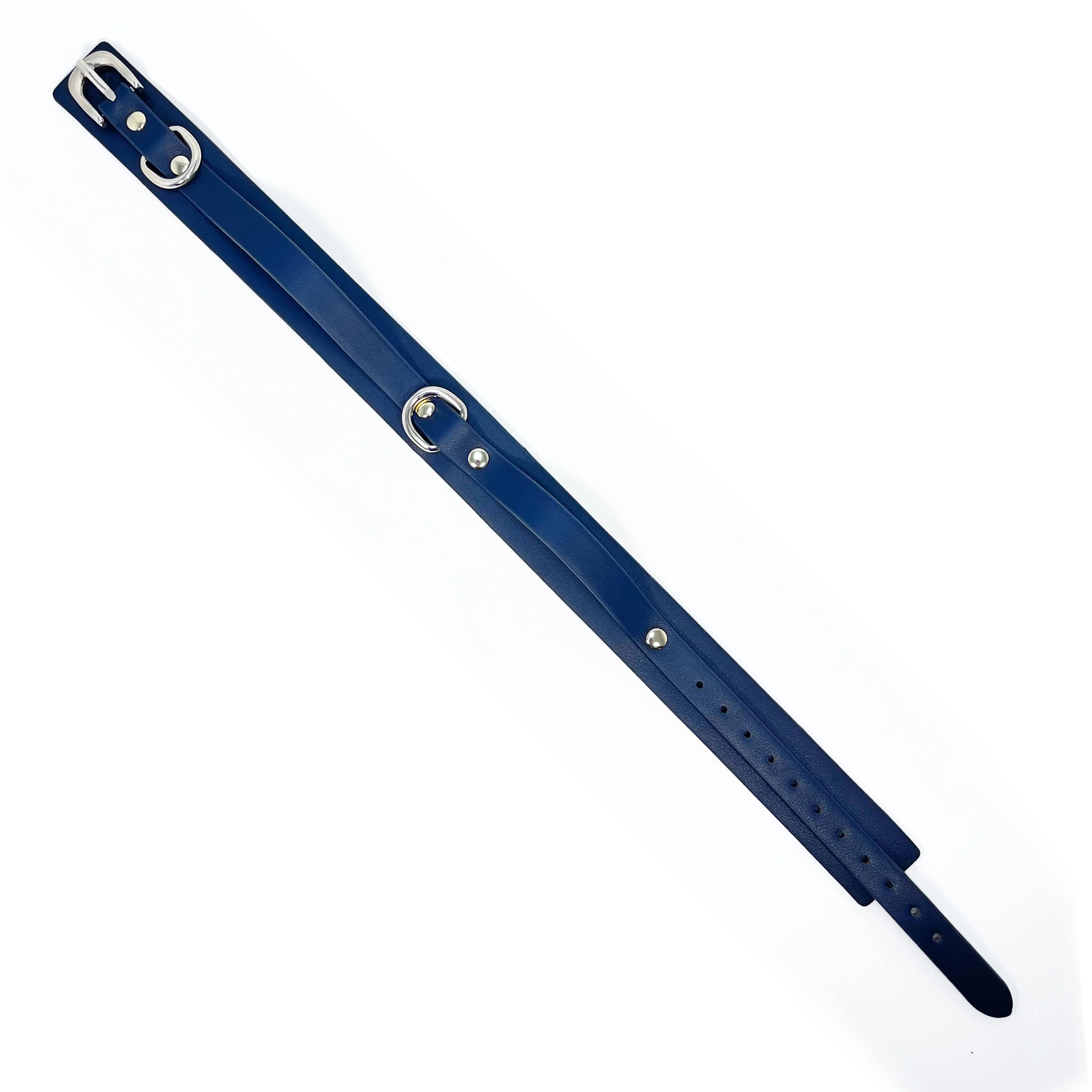 Fetish Pleasure Play Deluxe Leather Bondage Kit - Blue - Image 9