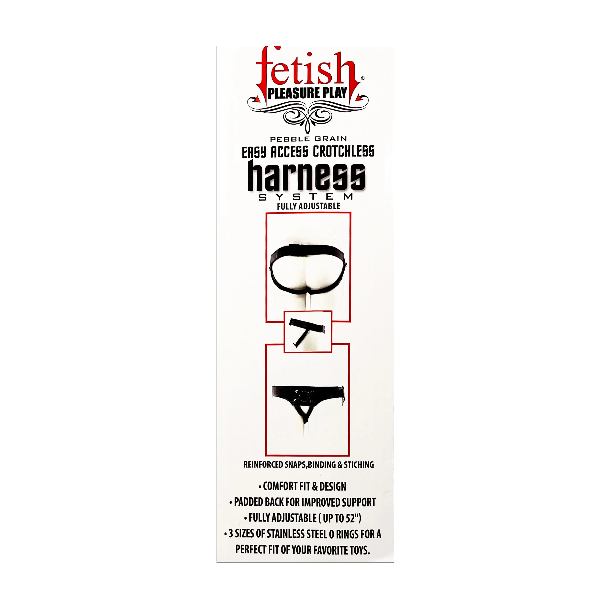 Fetish Pleasure Play Easy Access Crotchless Harness - Image 6