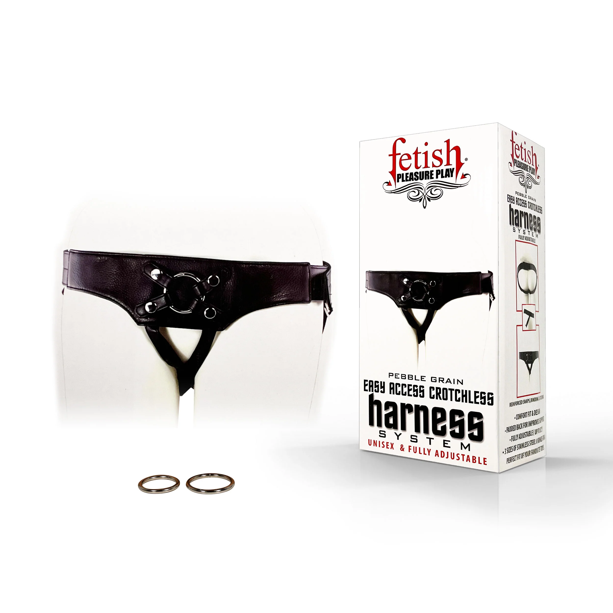 Fetish Pleasure Play Easy Access Crotchless Harness - Image 7