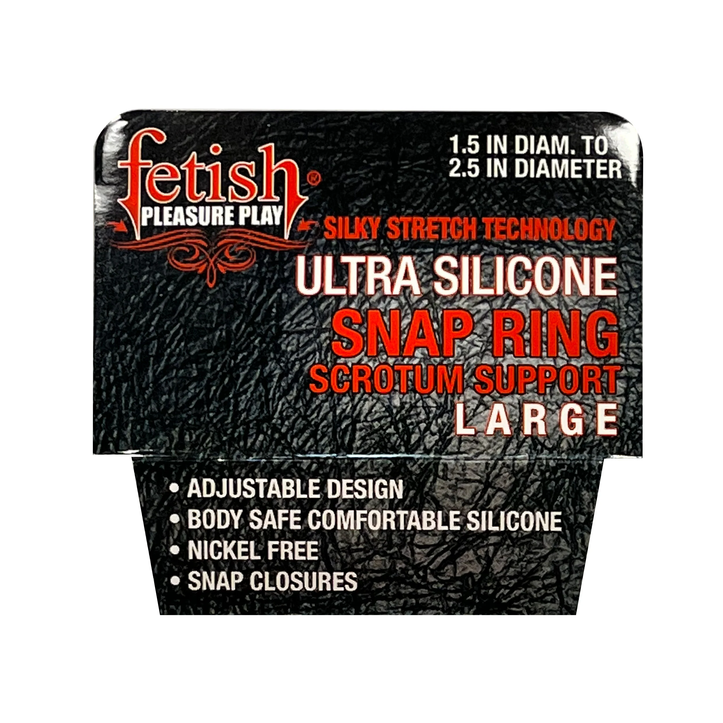 Fetish Pleasure Play Large Snap Ring w/Scrotum Support - Image 5